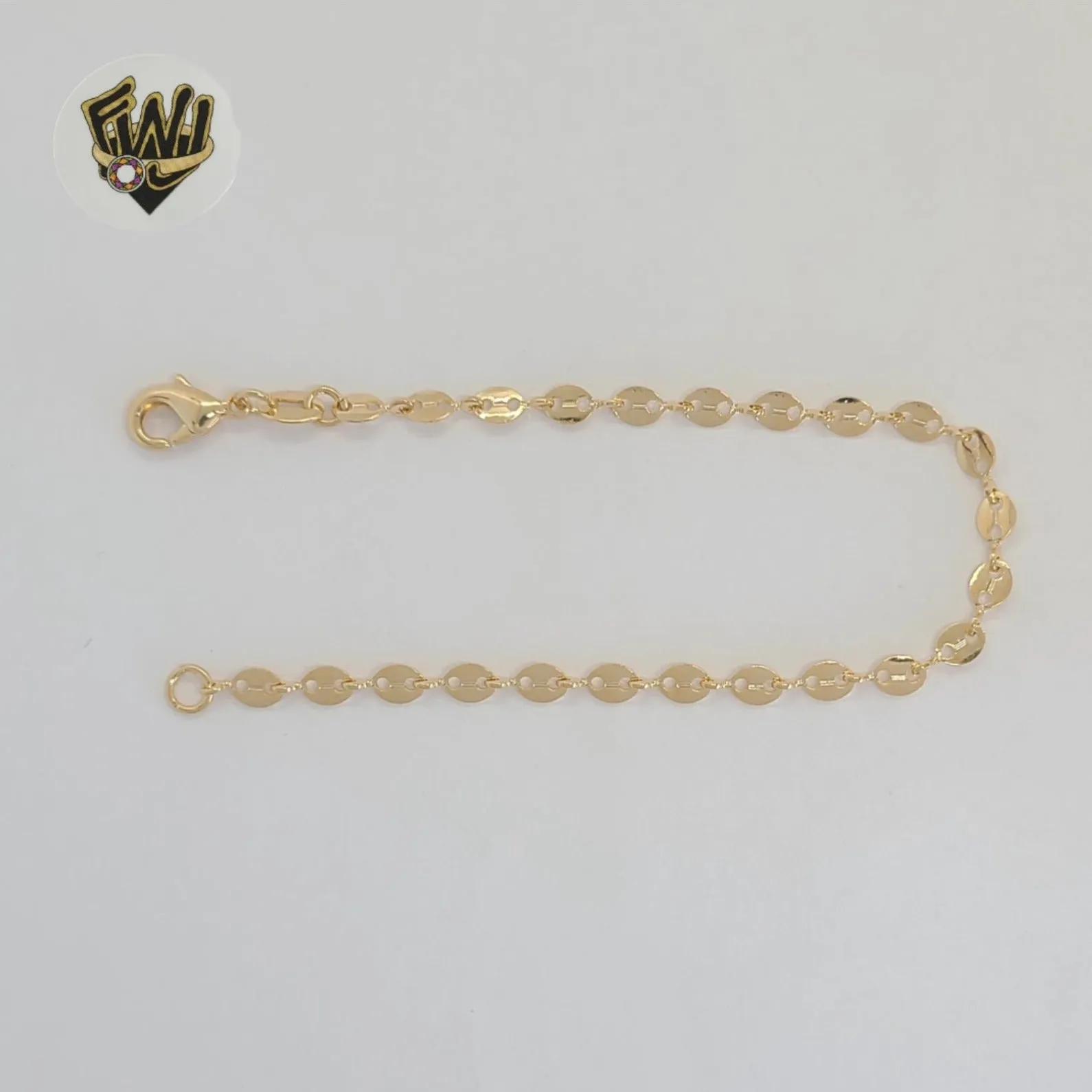 (1-0420-1) Gold Laminate - 4mm Puff Link Bracelet - BGF