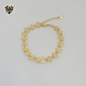 (1-0783) Gold Laminate - 8.5mm Stars Bracelet - 7 - BGF