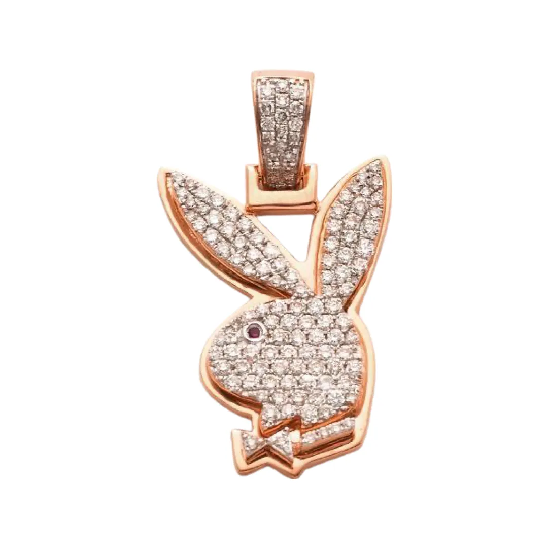 10KR 0.80CTW DIAMOND RABBIT WITH BOWTIE PROFILE