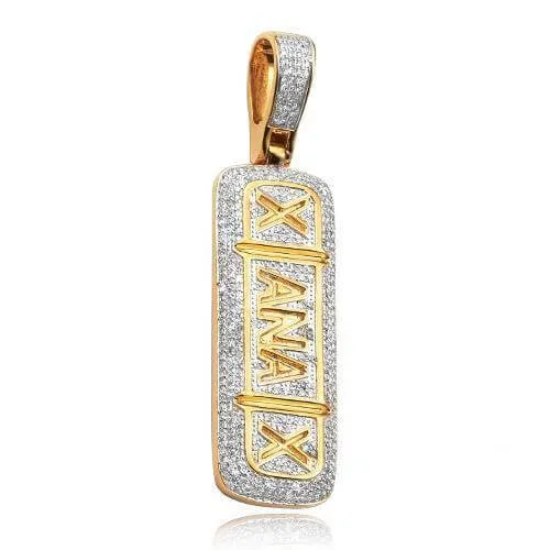 10KY 0.75CTW DIAMOND 'XANAX' PILL PENDANT