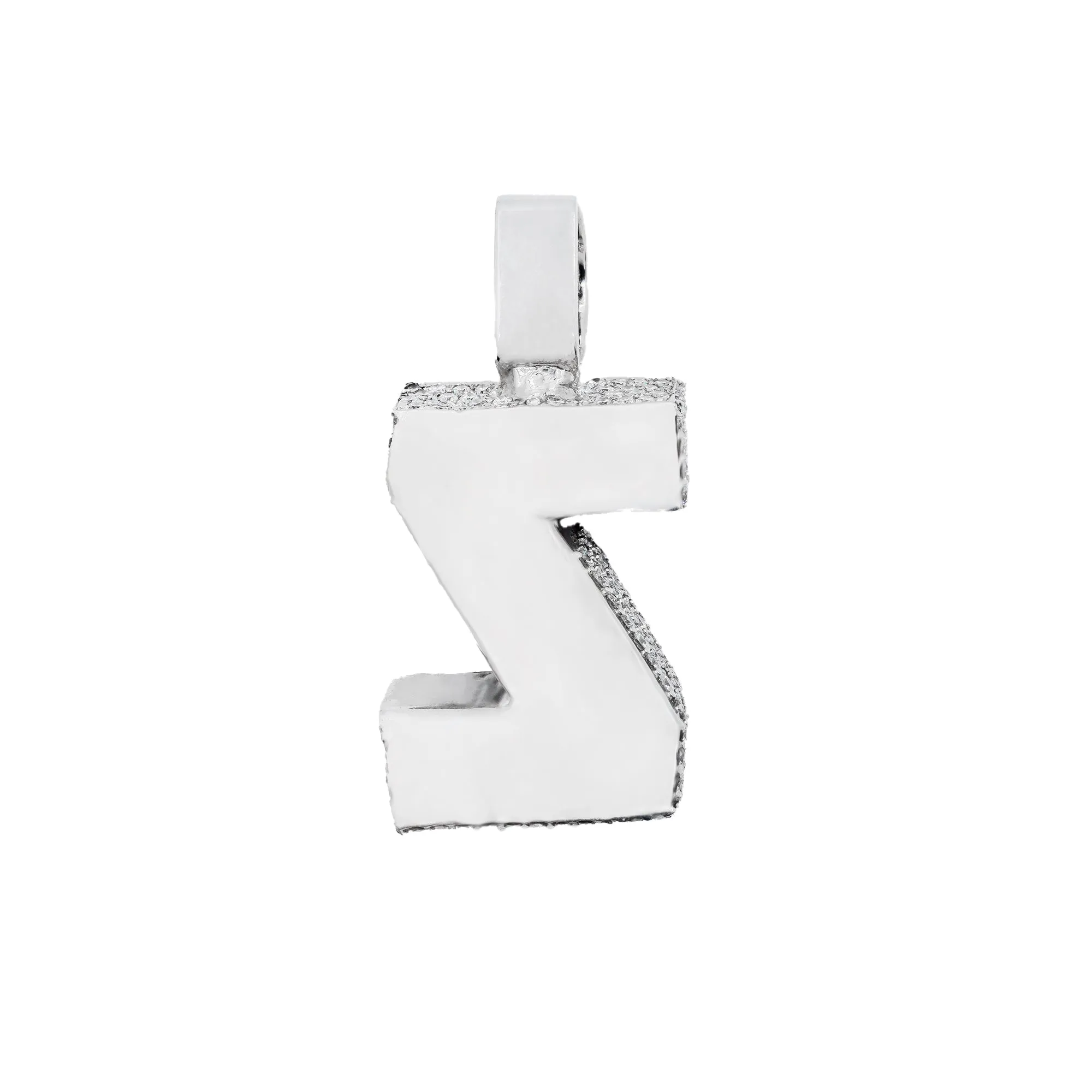 14k Baguette Initial Pendant Letter Z 7.50 ctw