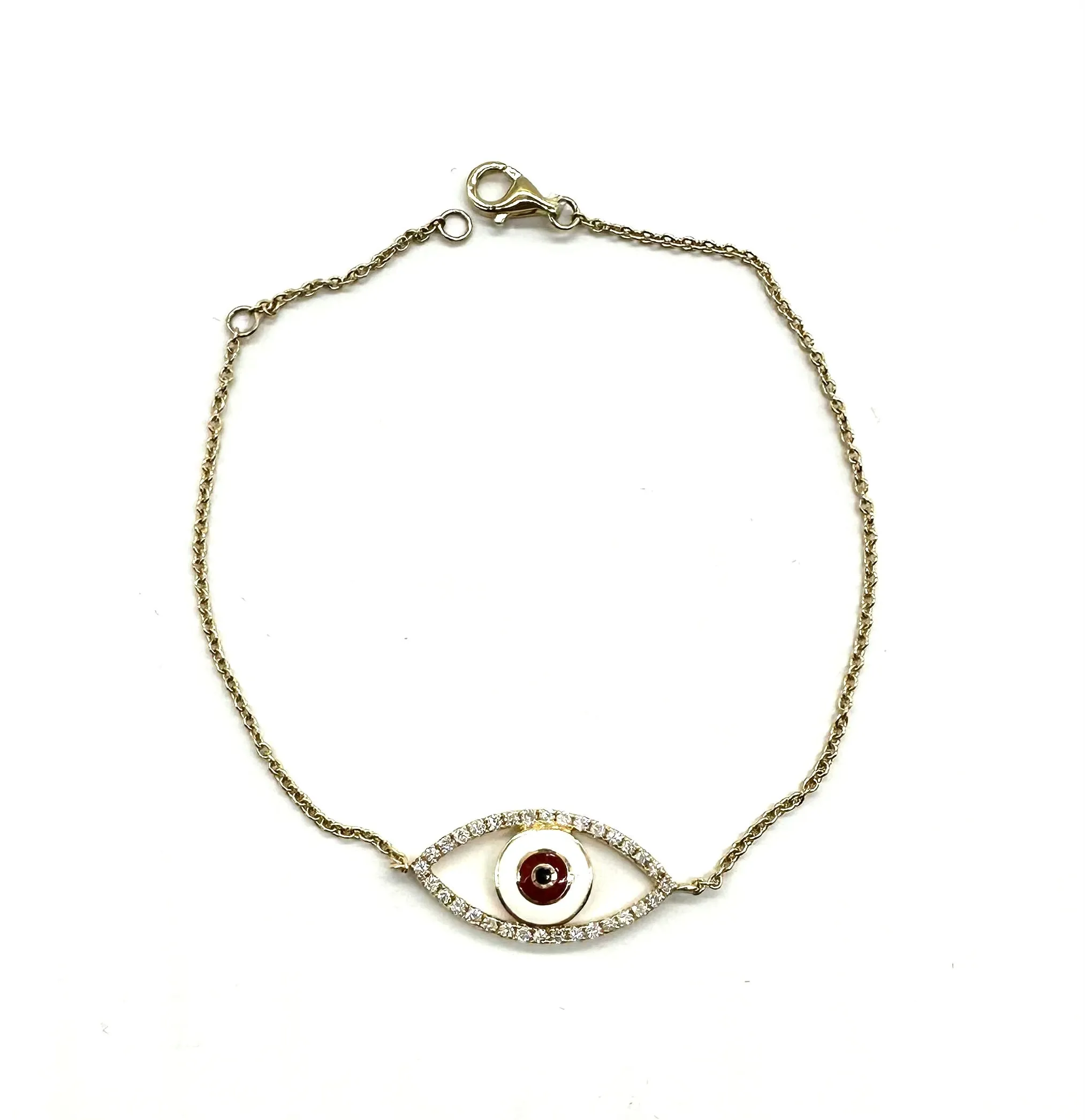 14K Gold Evil Eye Bracelet