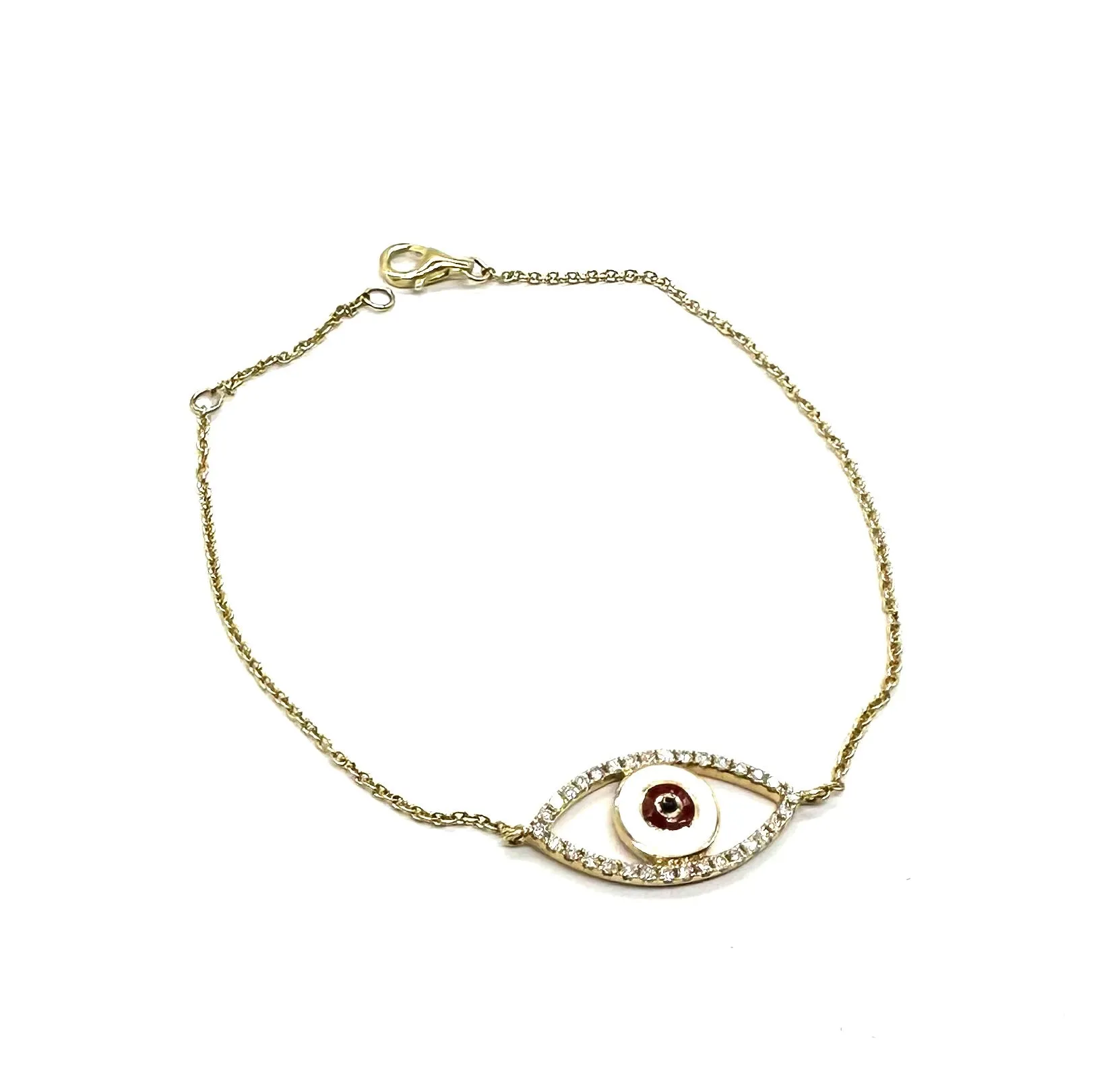 14K Gold Evil Eye Bracelet