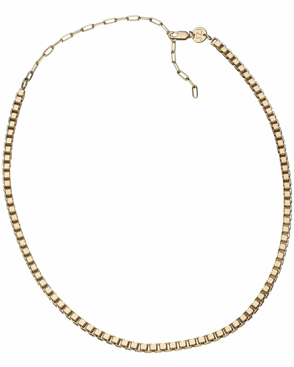 14k Yellow Gold Vermeil Rima Curb Chain Choker Necklace