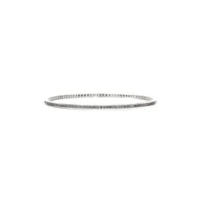 18 Karat White Gold Black Diamond Bangle