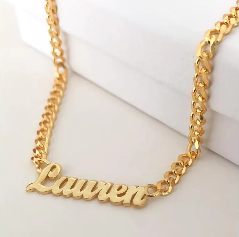 18k Gold Plated Personalized Name Necklace