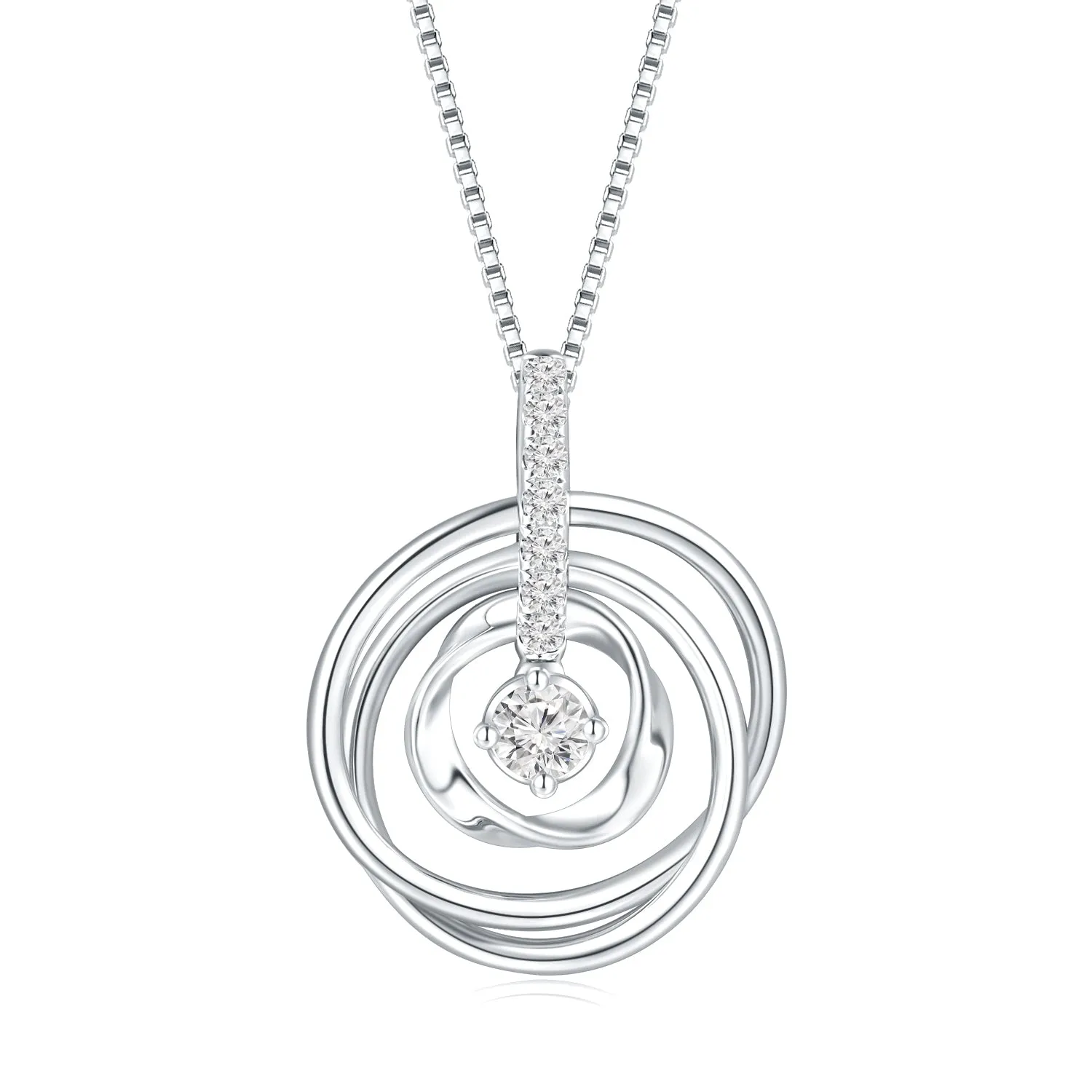 18K White Gold Diamond Pendant