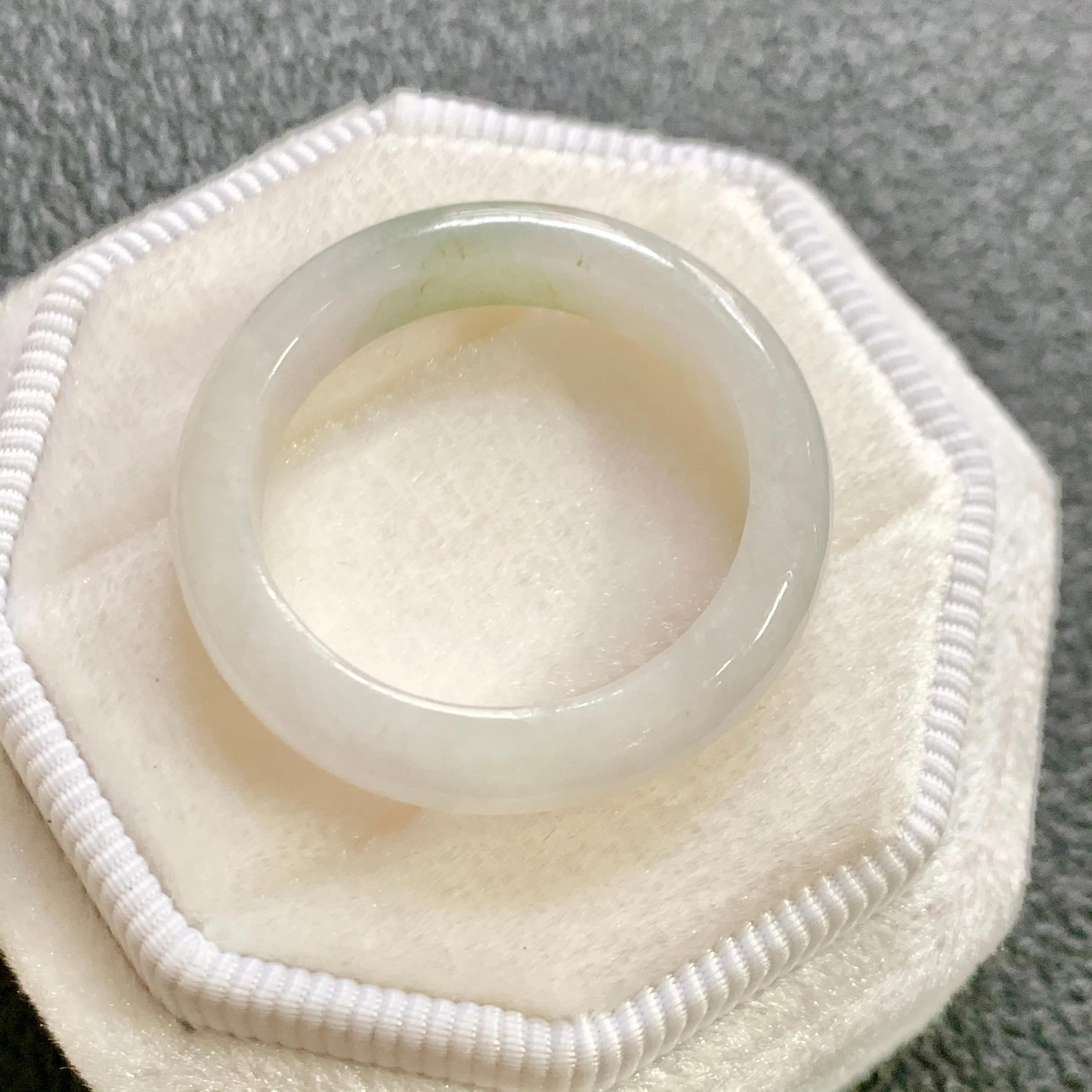 19.5mm A-Grade Natural Jadeite Thin Ring Band No.161717