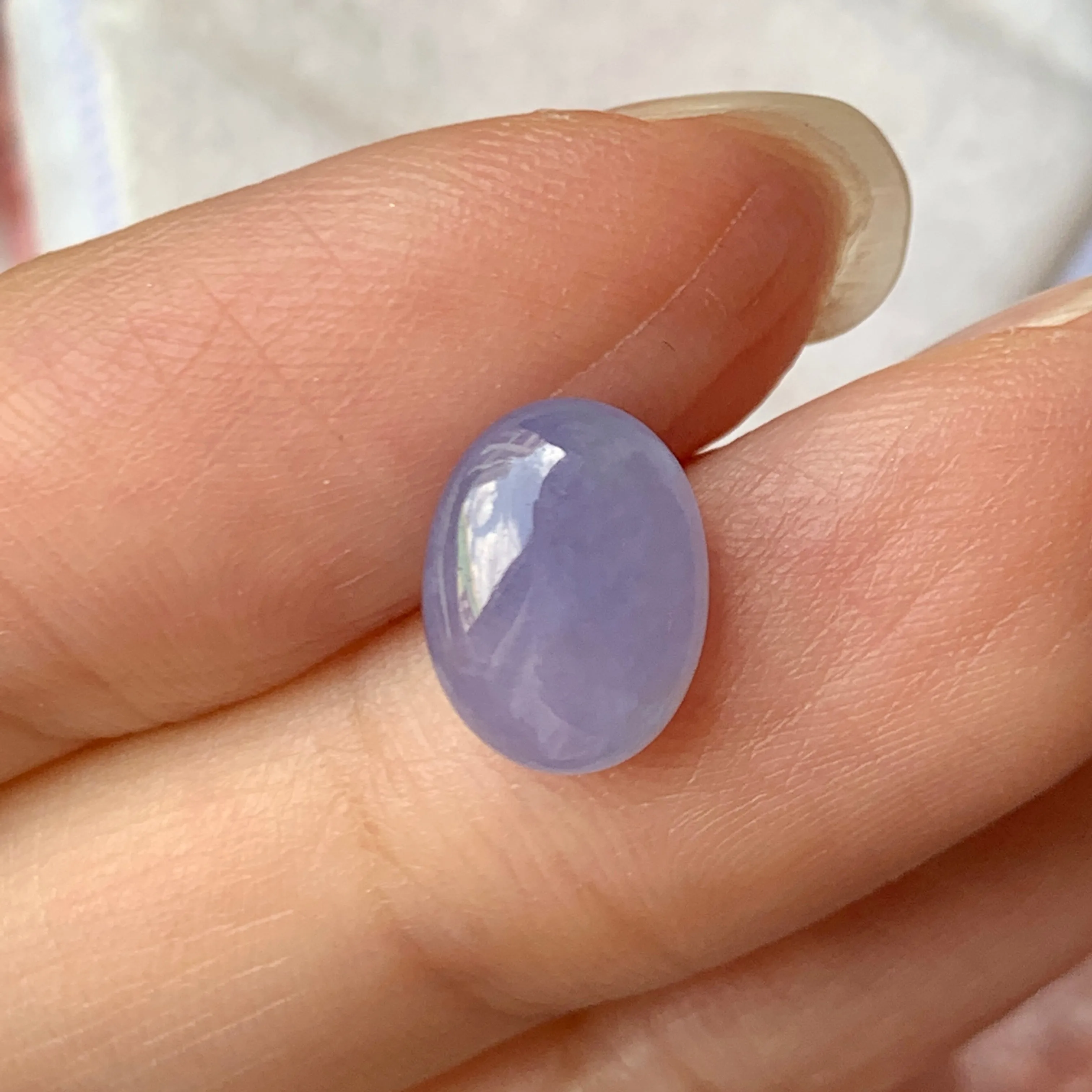 2.5 cts A-Grade Natural Bluish Lavender Jadeite Cabochon No.130237