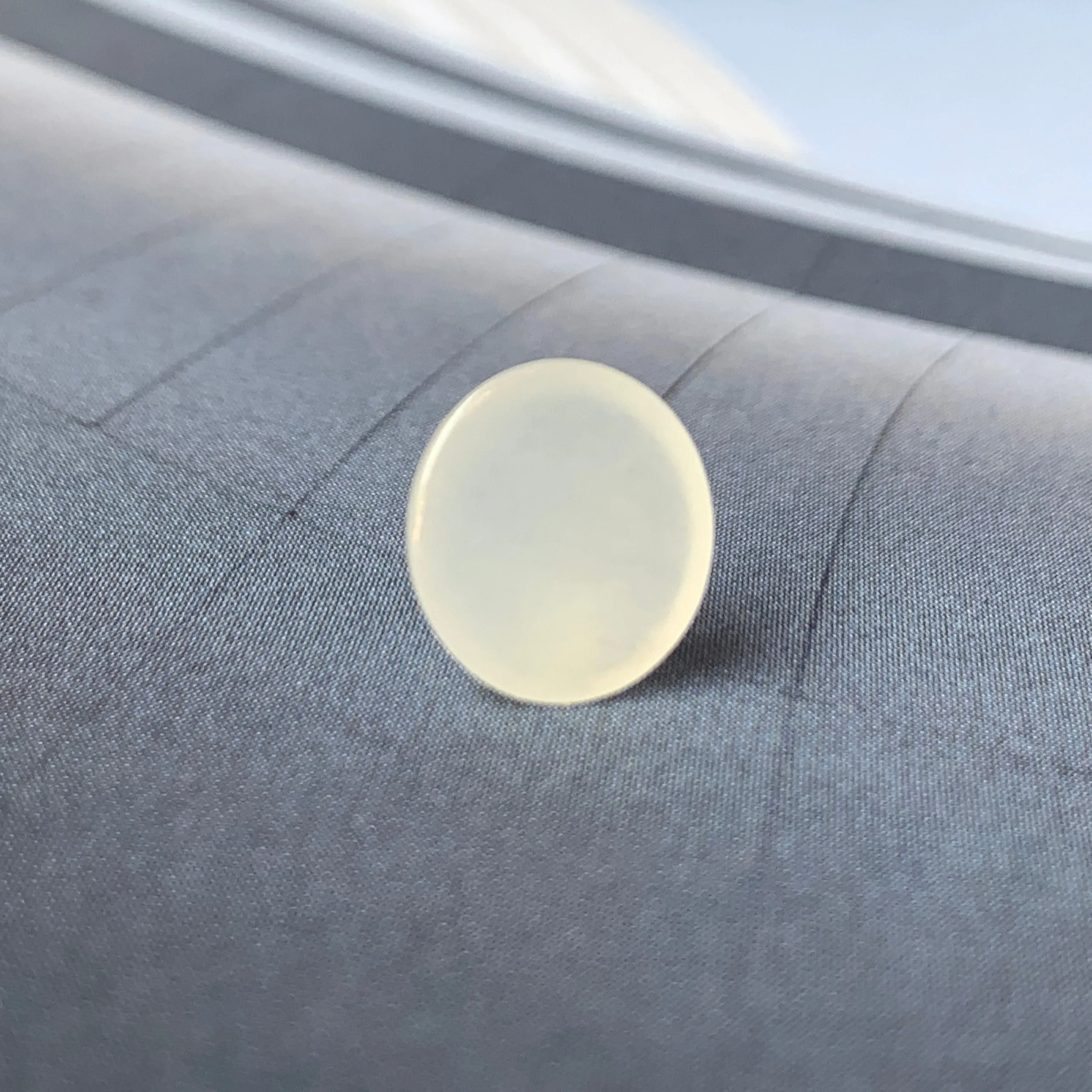 2.85 cts A-Grade Natural White Jadeite Oval Cabochon No.130041