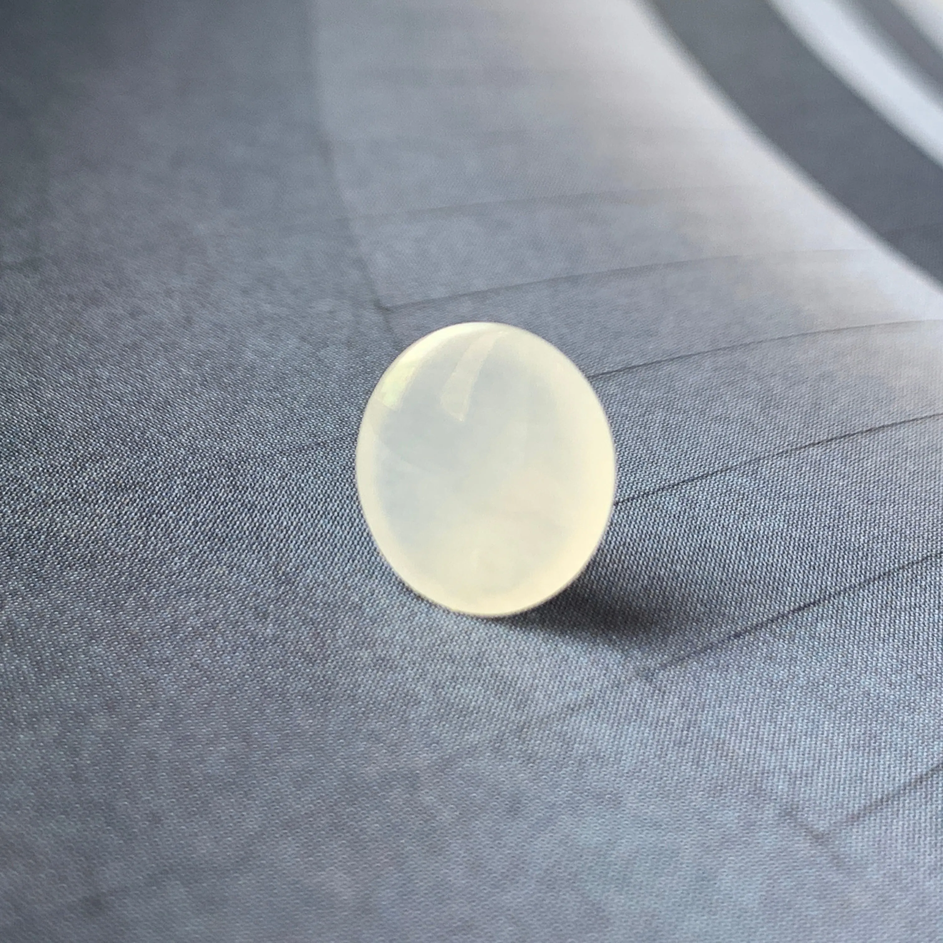 2.85 cts A-Grade Natural White Jadeite Oval Cabochon No.130041