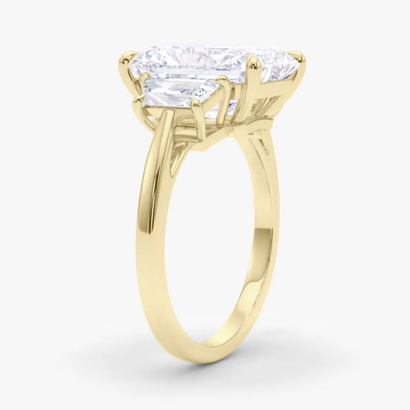 3 Stone Radiant Cut Diamond Ring