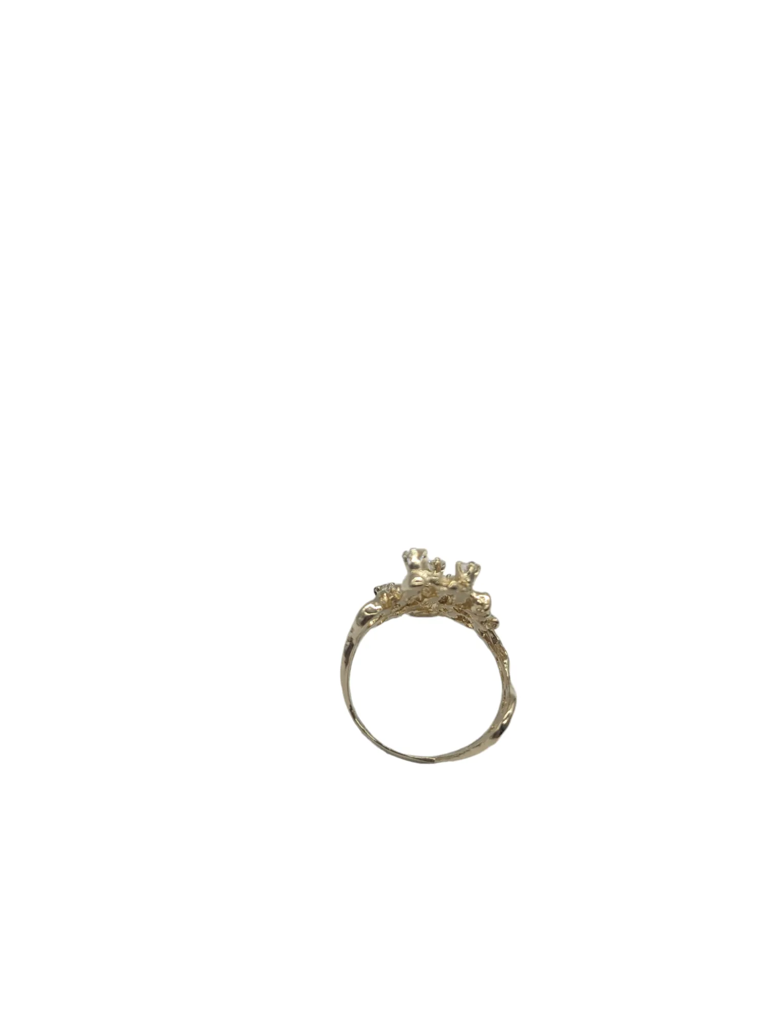 3/4 Carat Diamond Nugget Cutout Ring