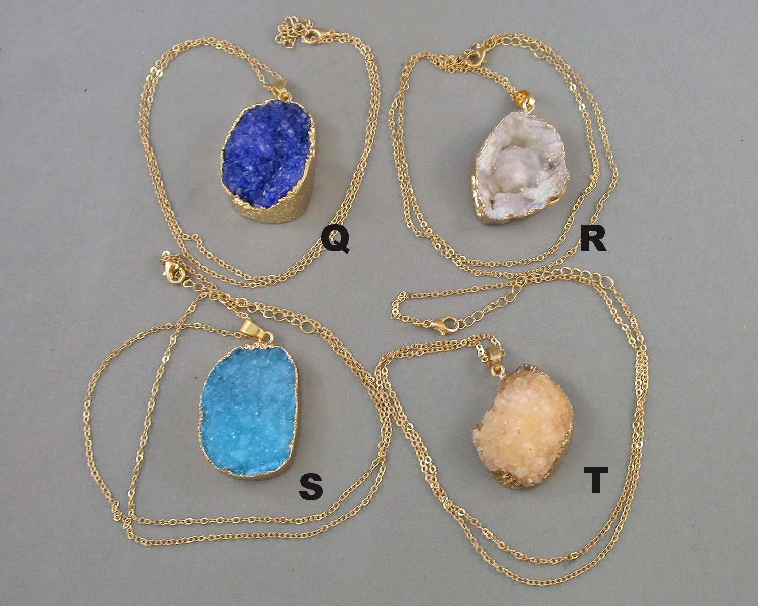 50% OFF!  Quartz Crystal Druzy Necklaces - Drop 2