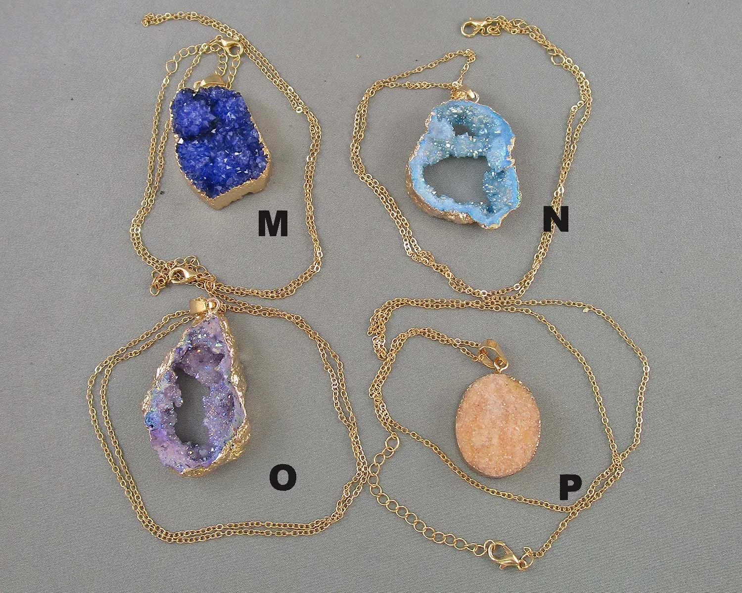 50% OFF!  Quartz Crystal Druzy Necklaces - Drop 2