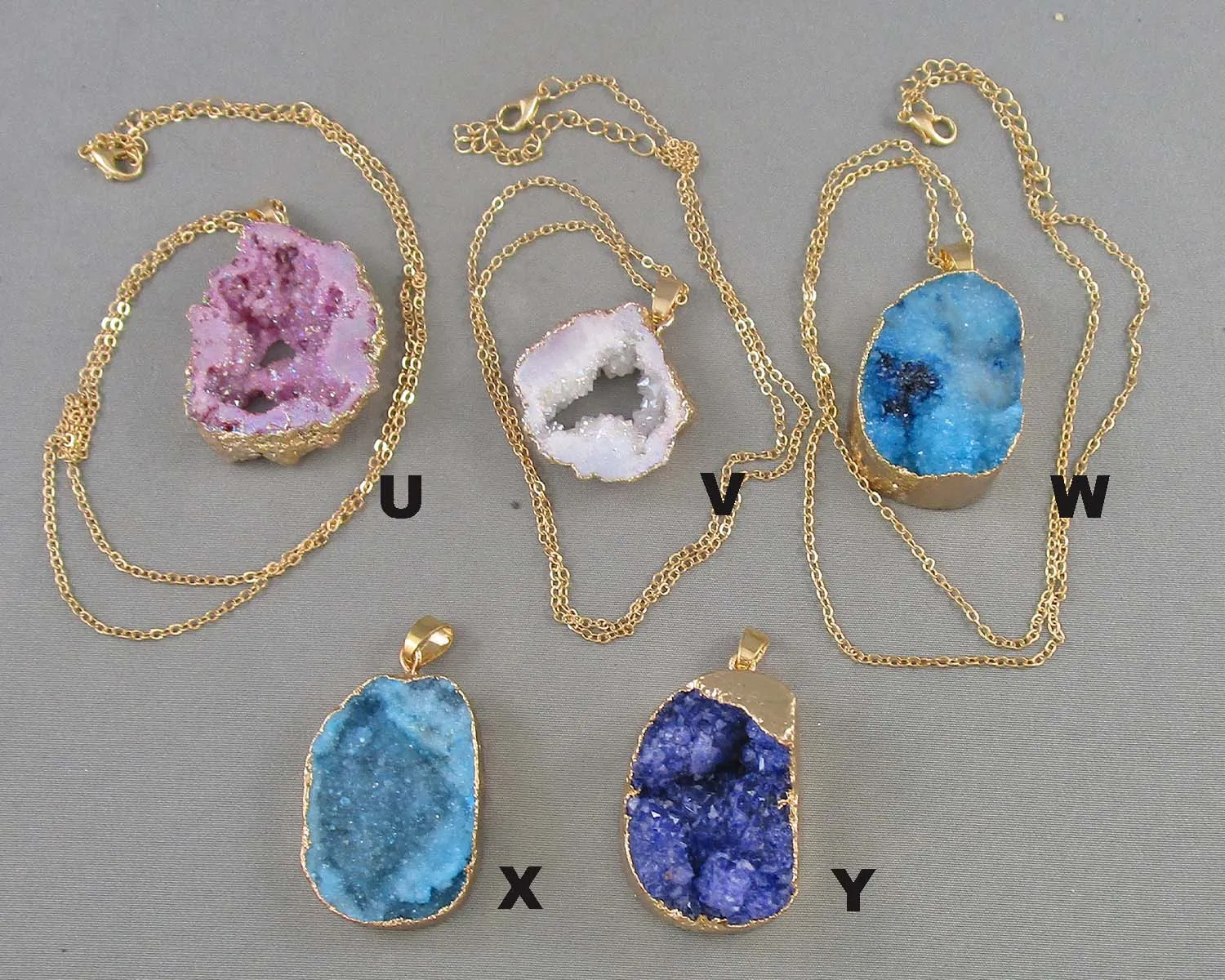 50% OFF!  Quartz Crystal Druzy Necklaces - Drop 2