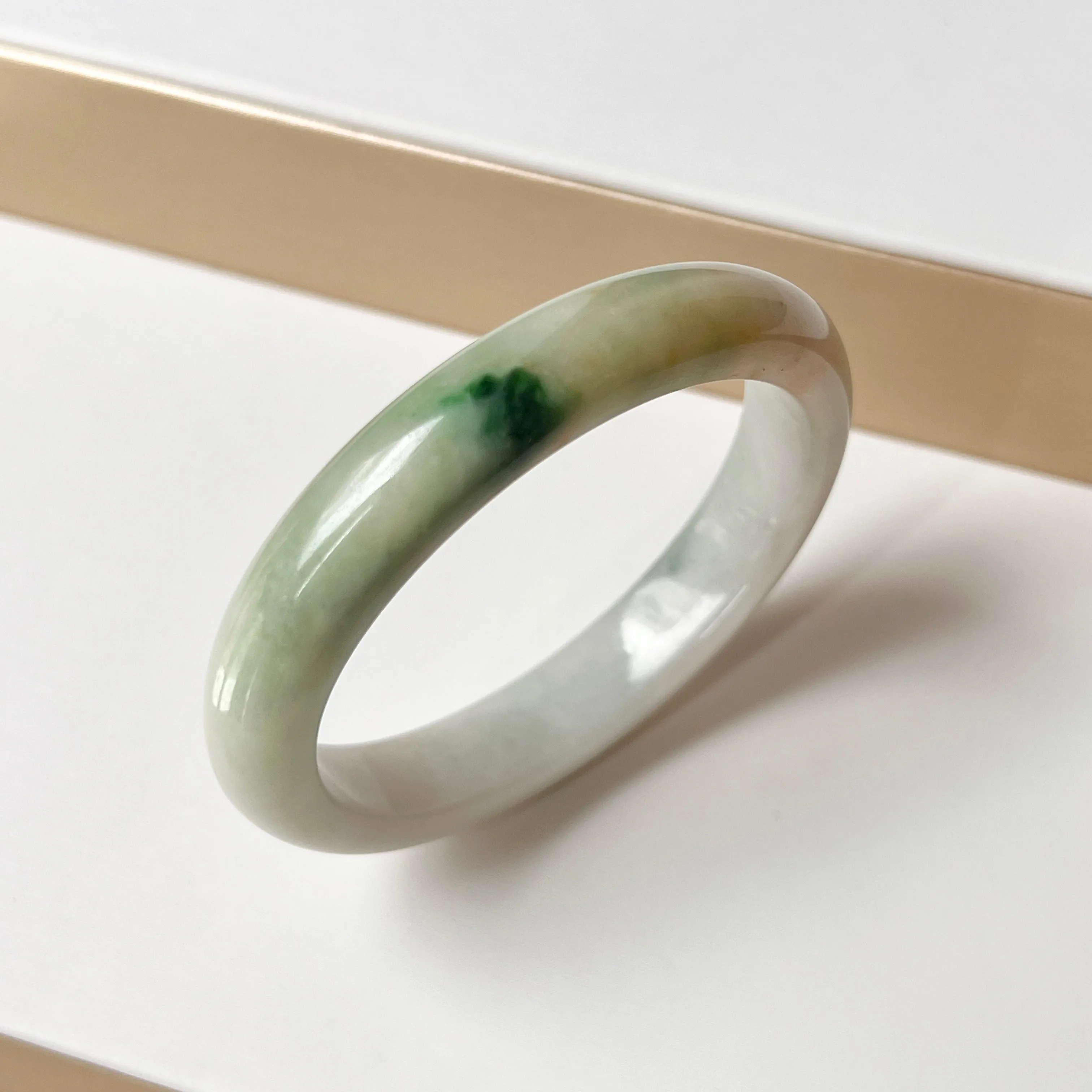 51.6mm A-Grade Natural Multi-colour Jadeite Modern Oval Bangle No. 152007