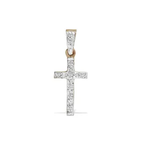 9ct Yellow Gold Diamond Cross