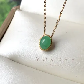 A-Grade Apple Green Jadeite MINI.malist Pendant No.172158