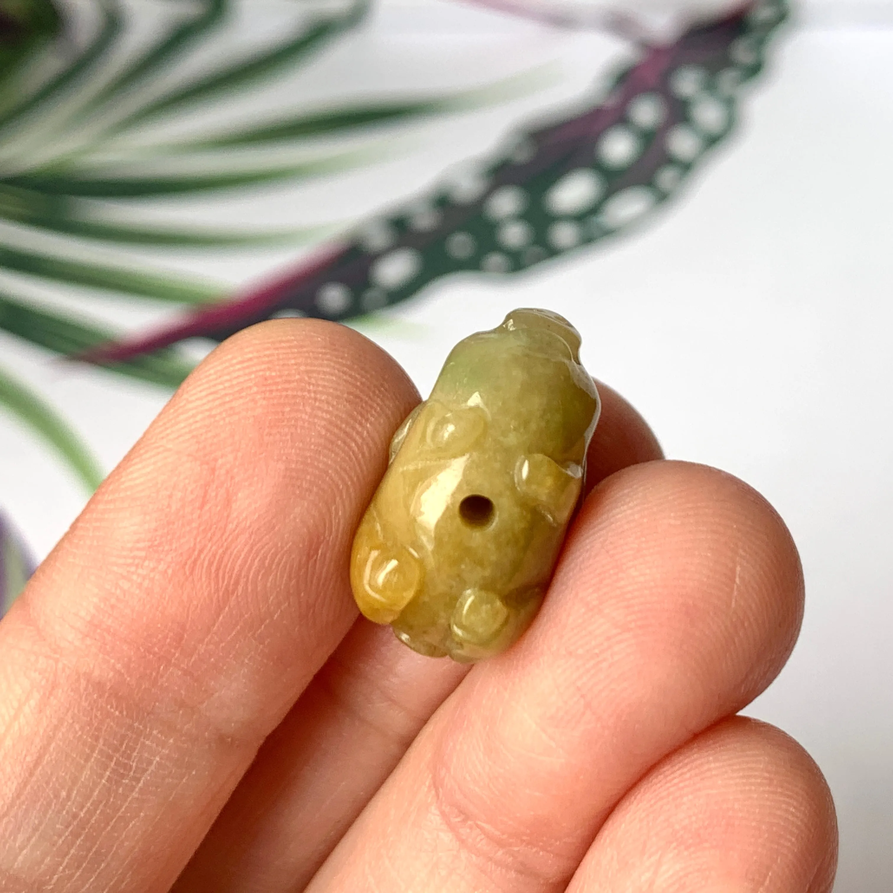 A-Grade Brownish Yellow Jadeite Pig Pendant No.172198