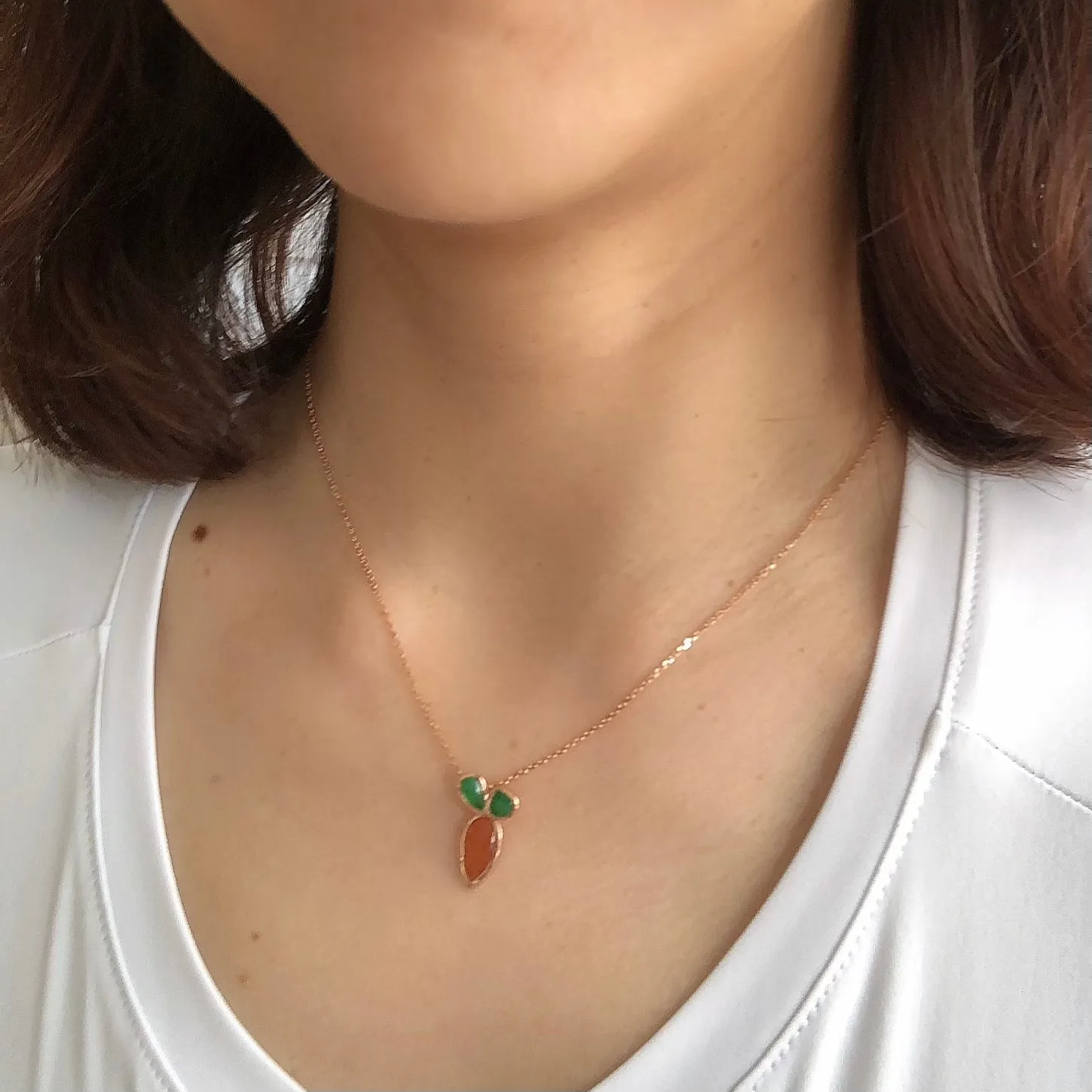 A-Grade Jadeite Carrot Pendant No.172240