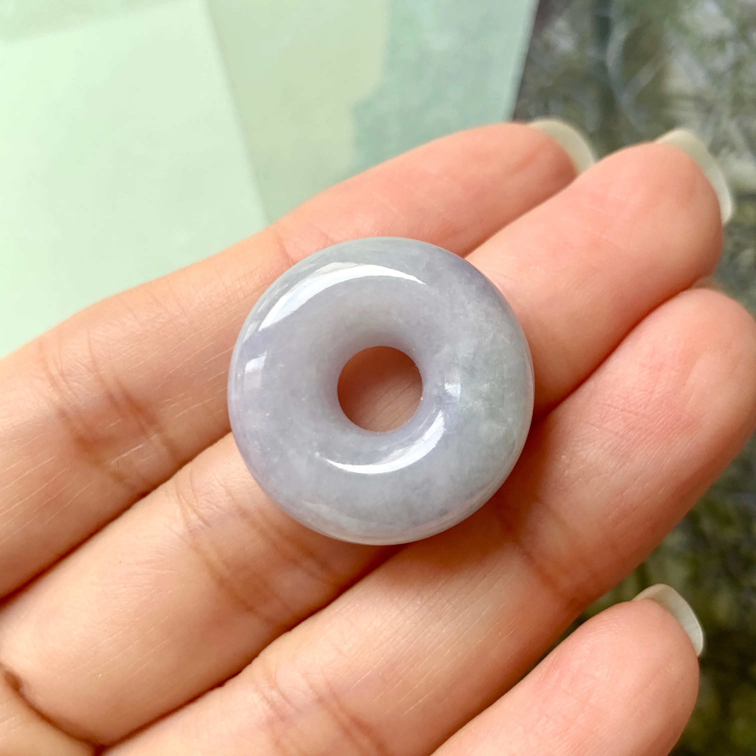 A-Grade Lavender Jadeite Bagel Piece No.172038