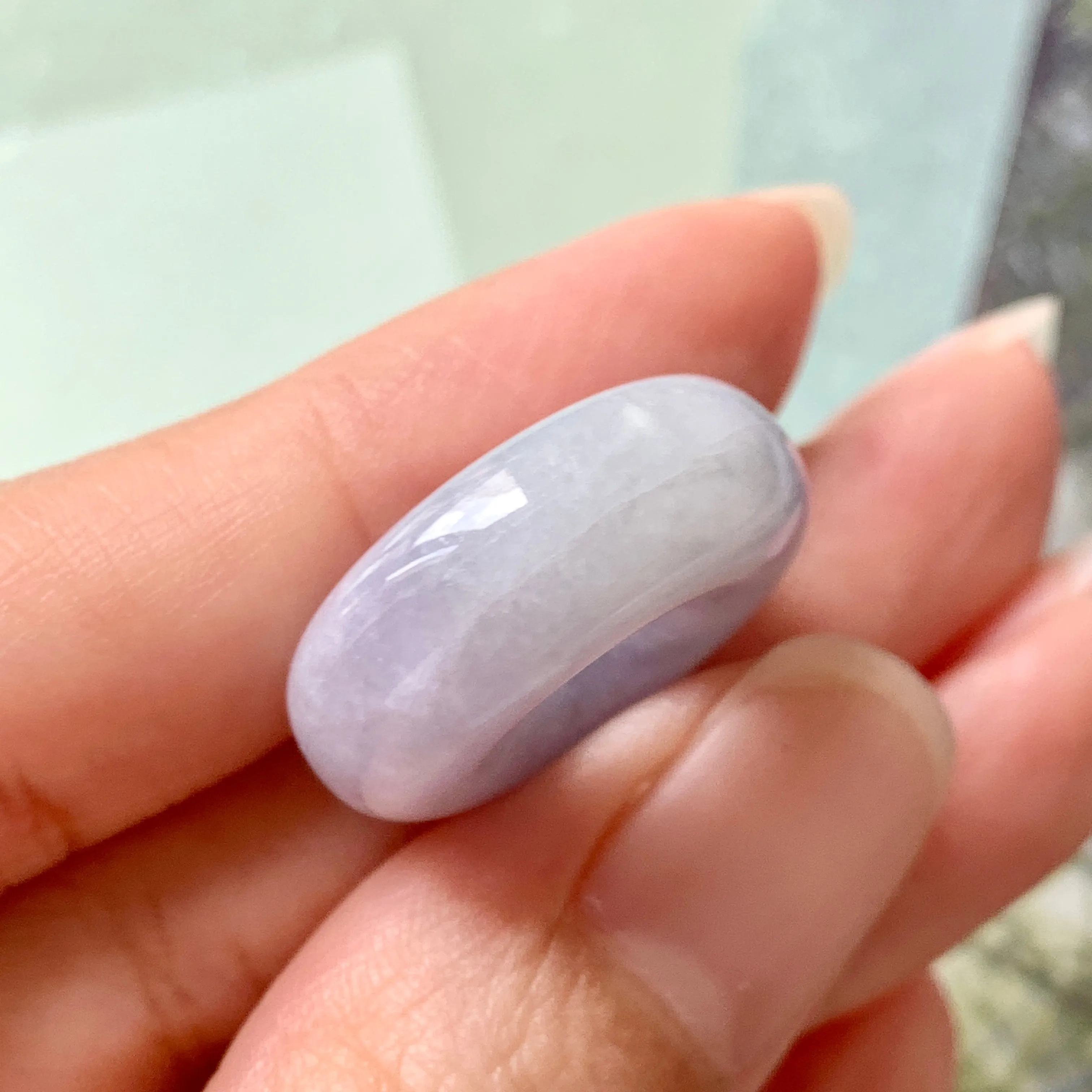 A-Grade Lavender Jadeite Bagel Piece No.172038