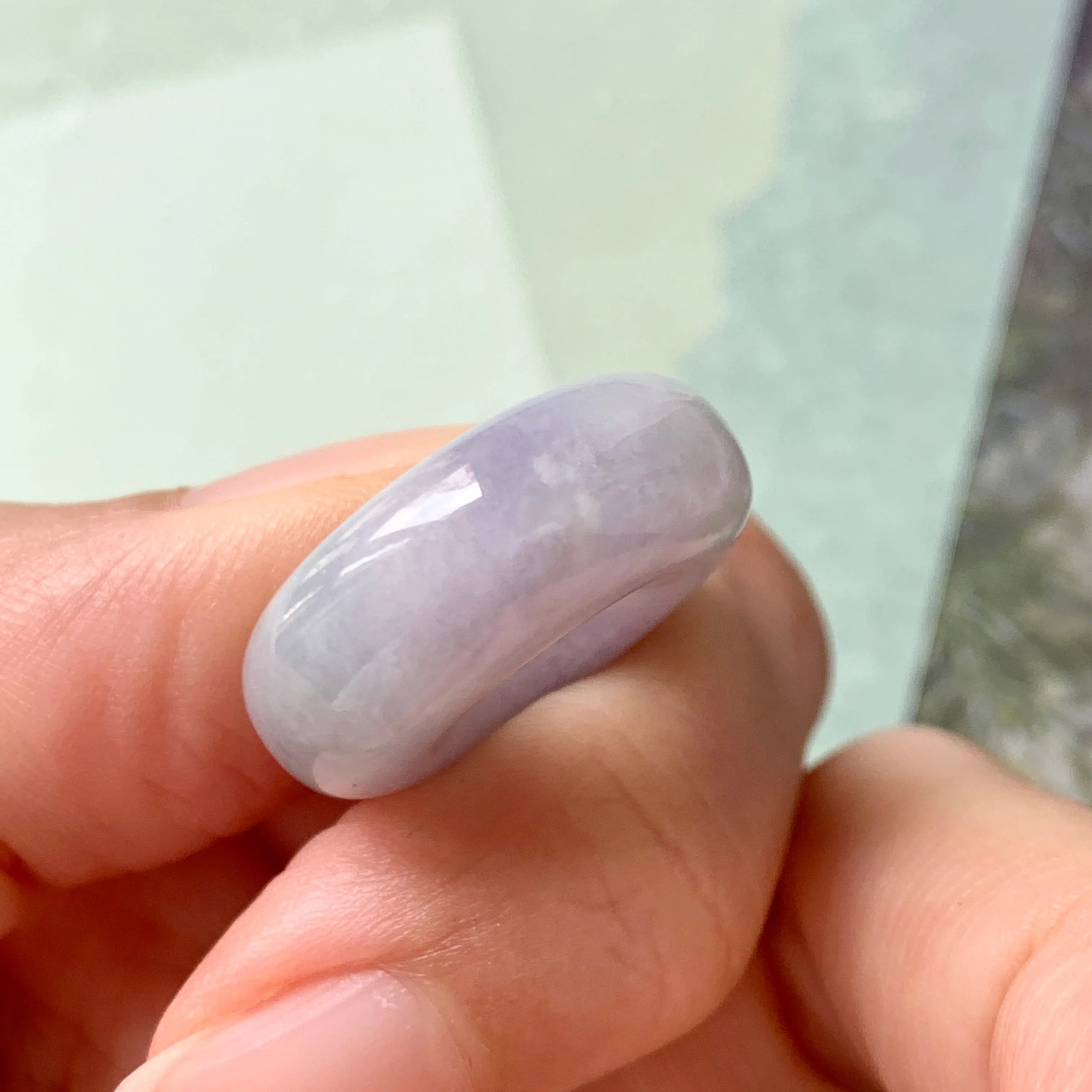 A-Grade Lavender Jadeite Bagel Piece No.172038