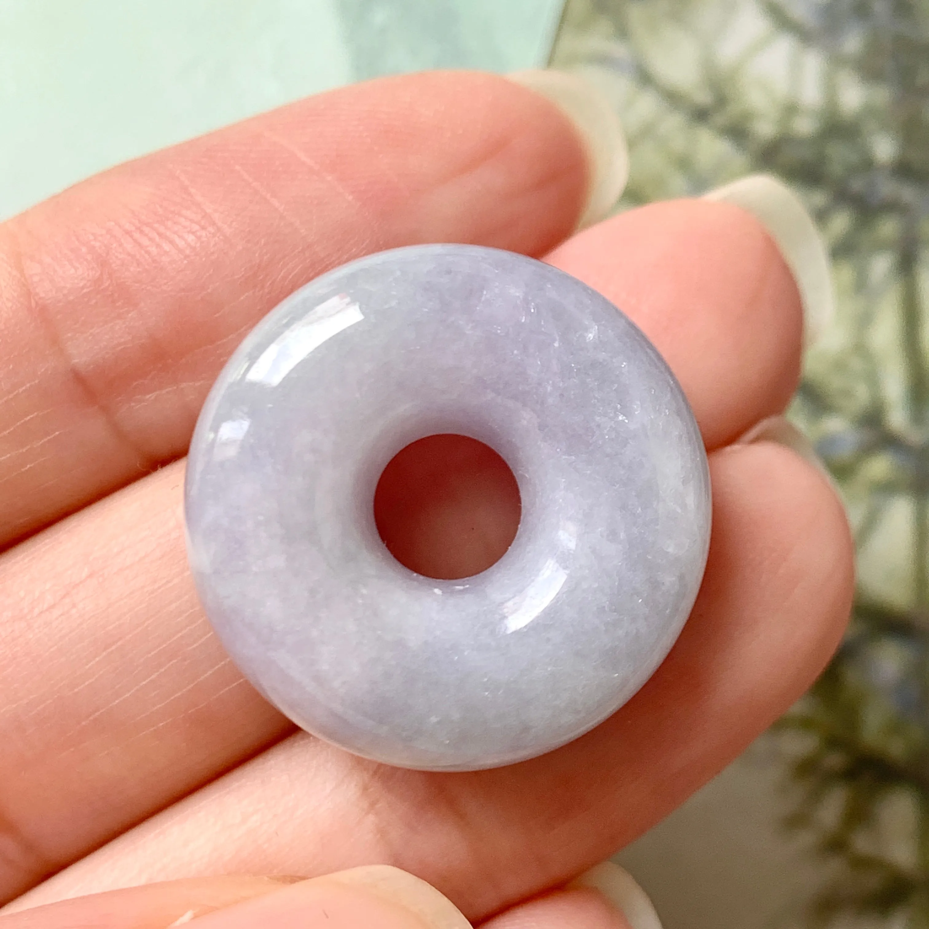 A-Grade Lavender Jadeite Bagel Piece No.172038