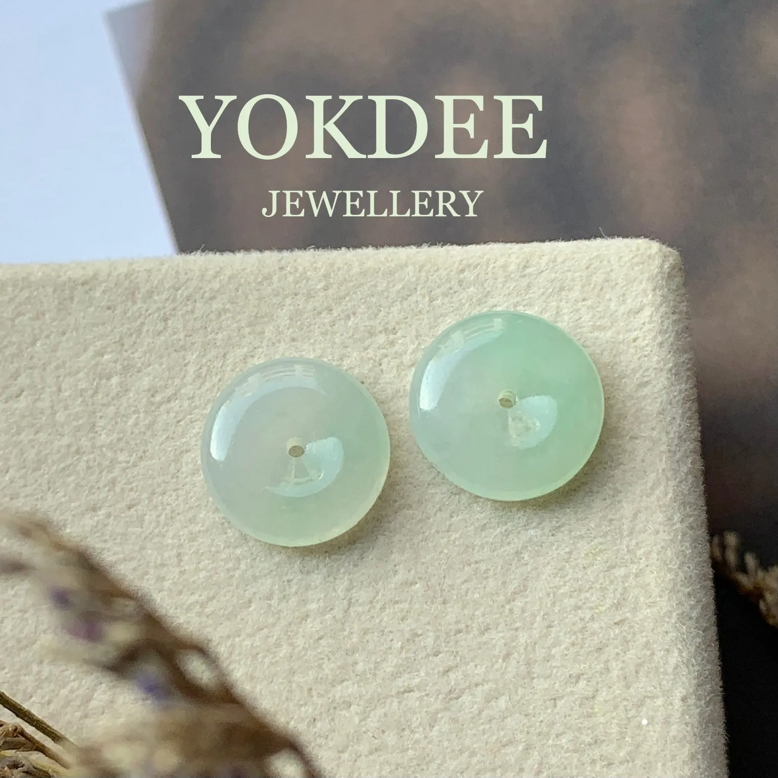 A-Grade Natural Jadeite Donut Pair No.180383