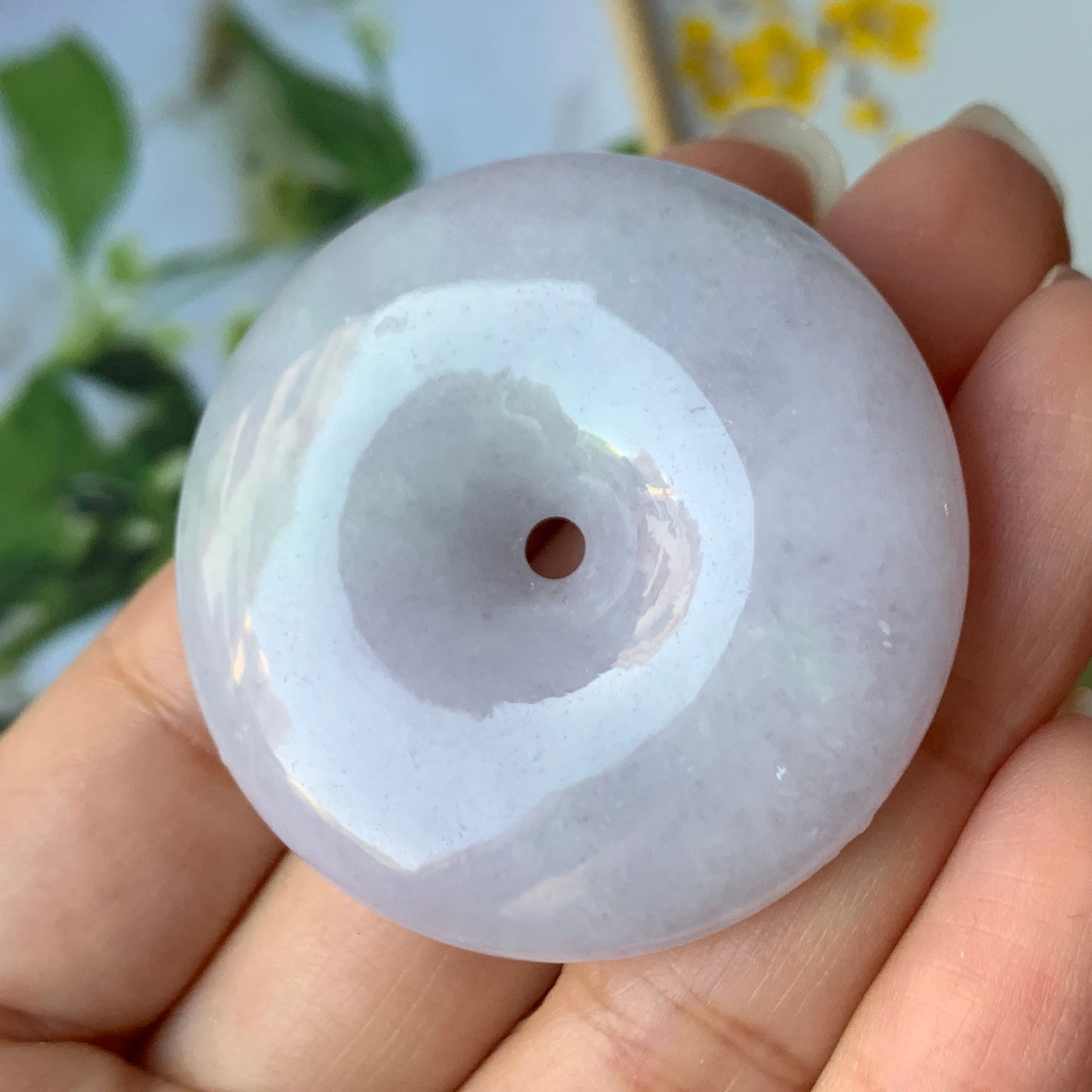 A-Grade Natural Jadeite Donut Pendant No.220573