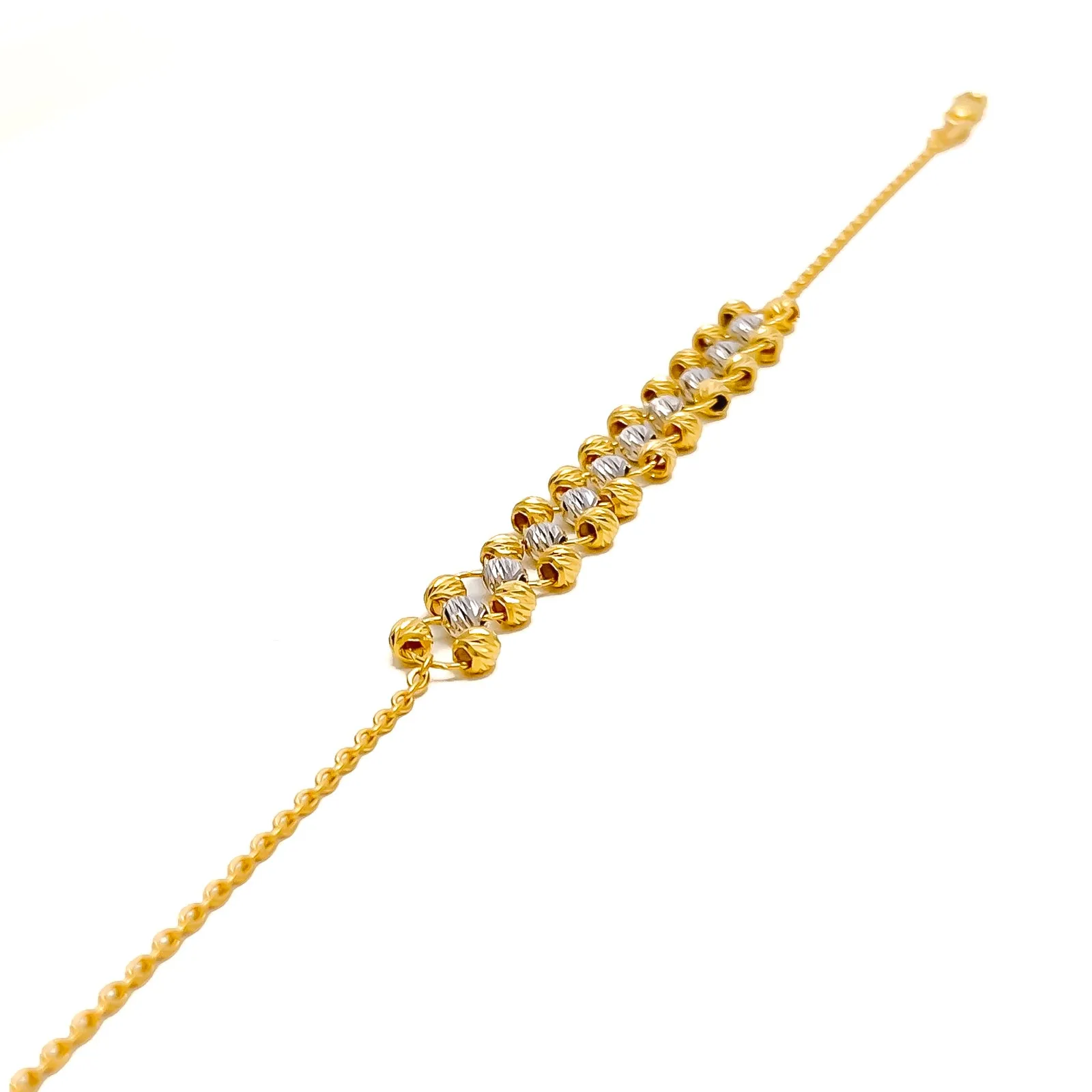 Accented Shimmering Multi-Color 22k Gold Bracelet