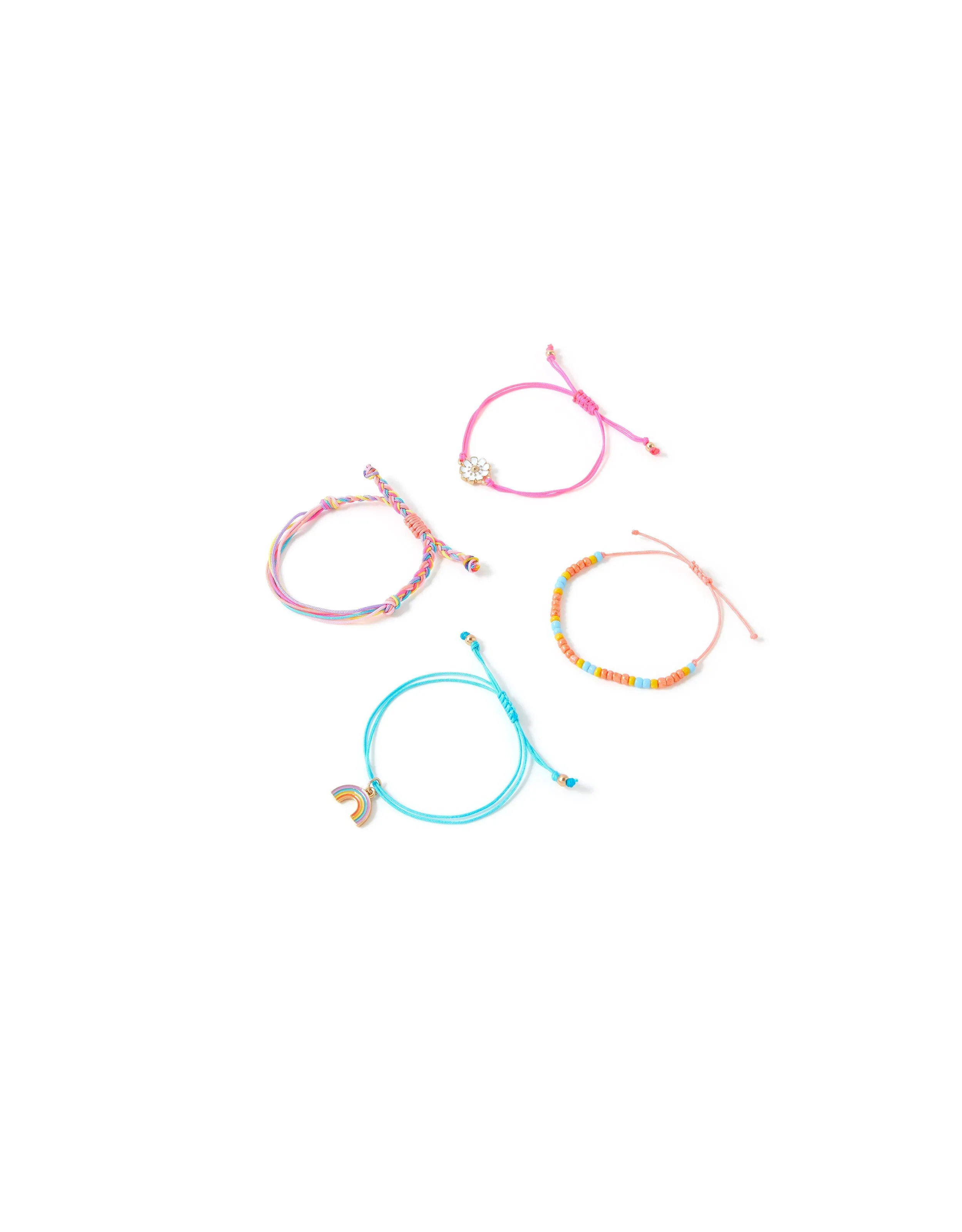 Accessorize Girl Rainbow 4 Friendship Bracelet Pack