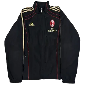 Adidas AC Milan 2010-2012 Tracksuit Top - Black, Gold, & Red, Size Medium