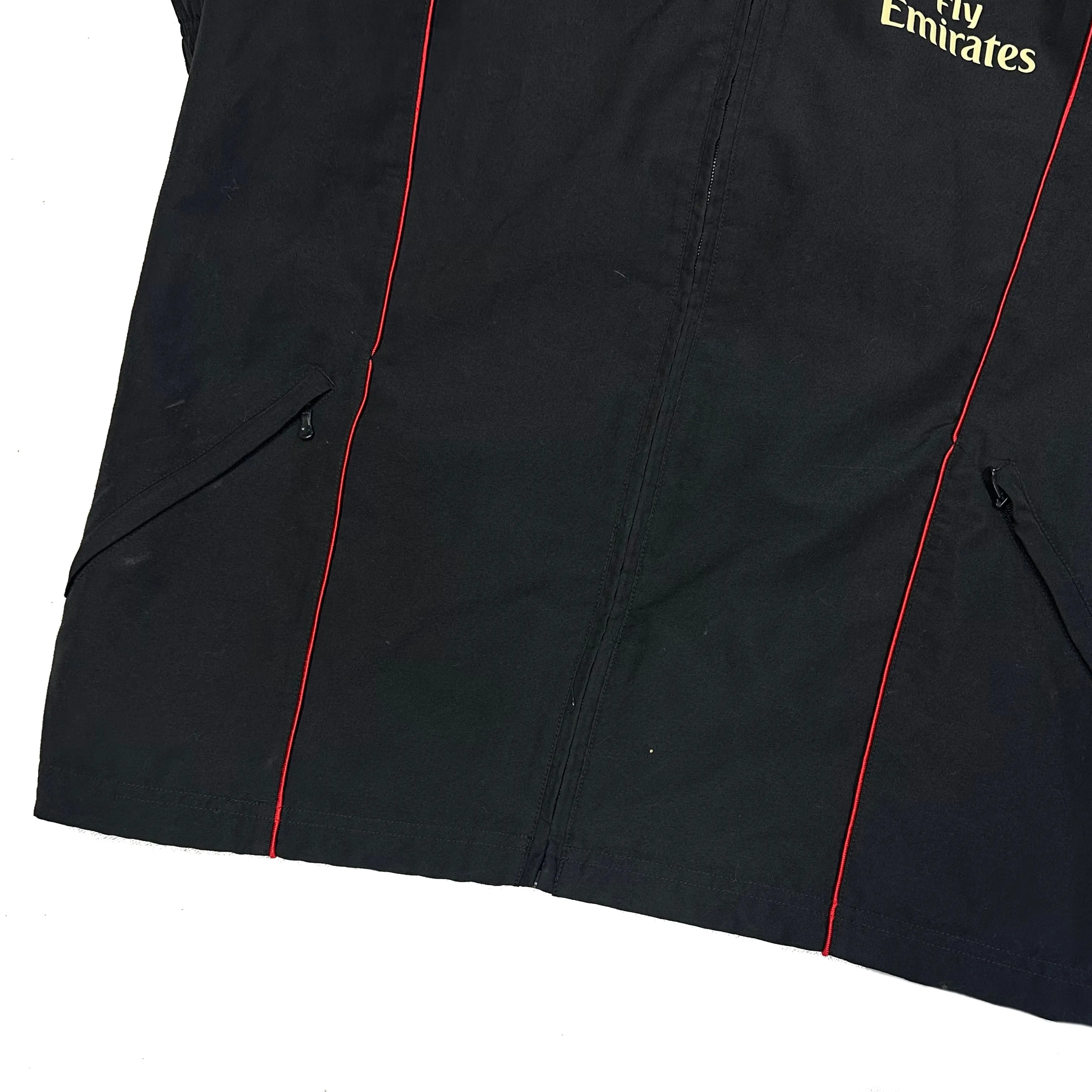 Adidas AC Milan 2010-2012 Tracksuit Top - Black, Gold, & Red, Size Medium