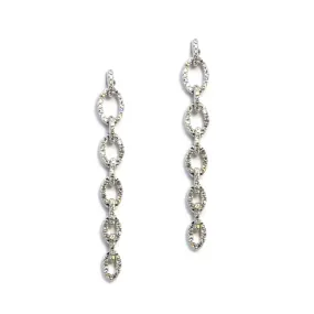 AFJ Diamond Collection - Diamond Drop Earrings, White Gold