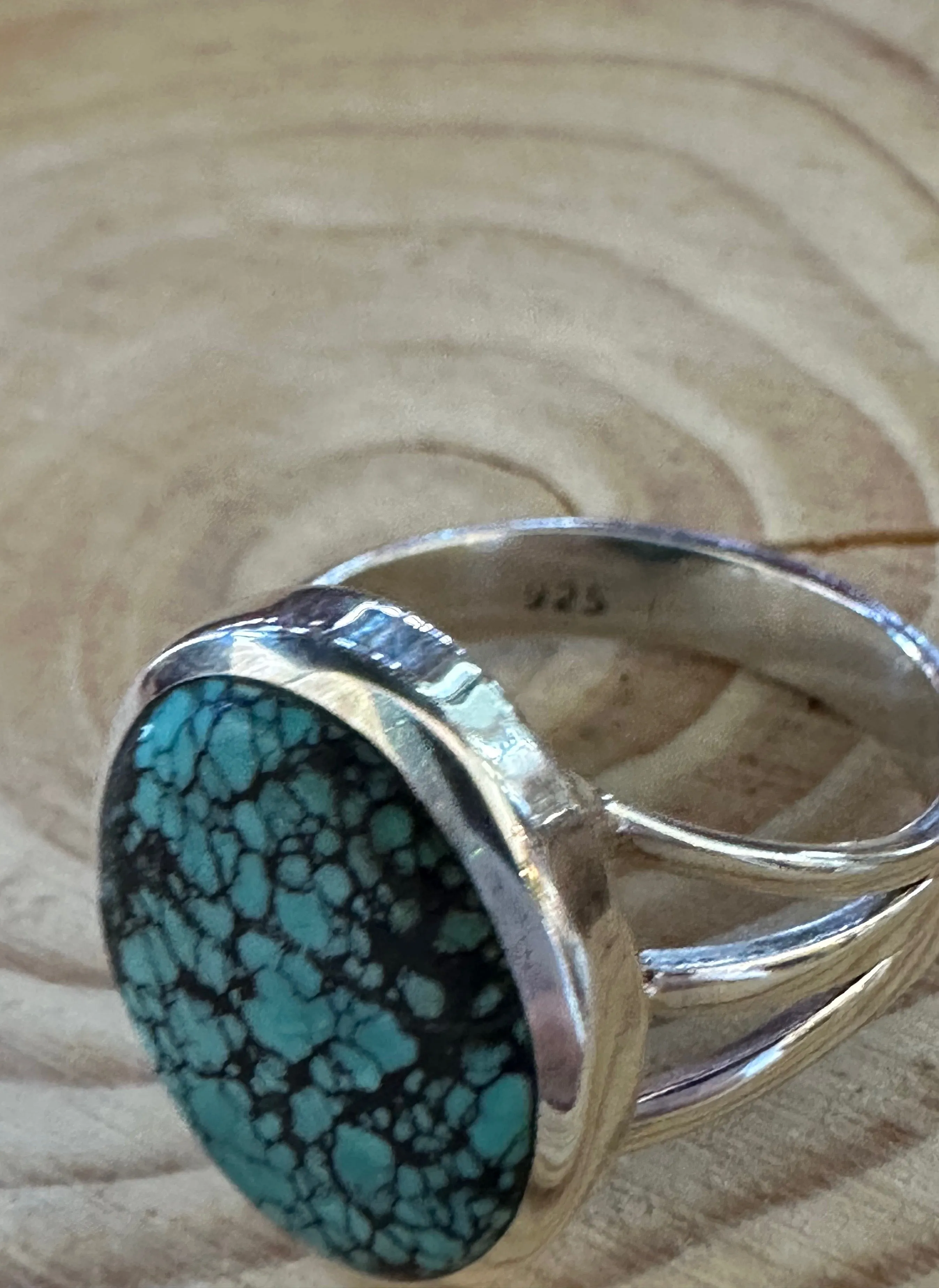 AMERICAN TURQUOISE and Silver Ring Size 9