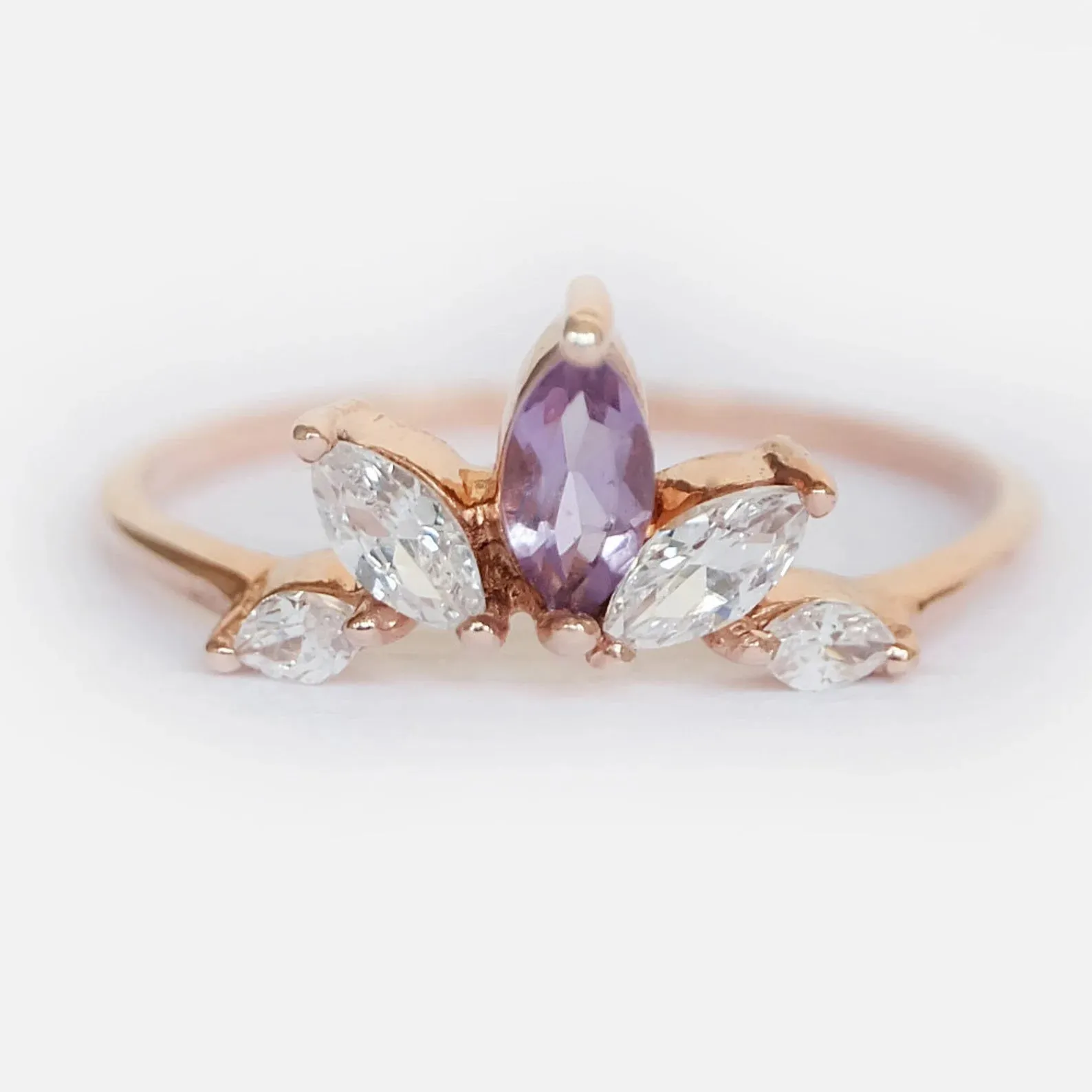 Amethyst Cluster Ring Enu