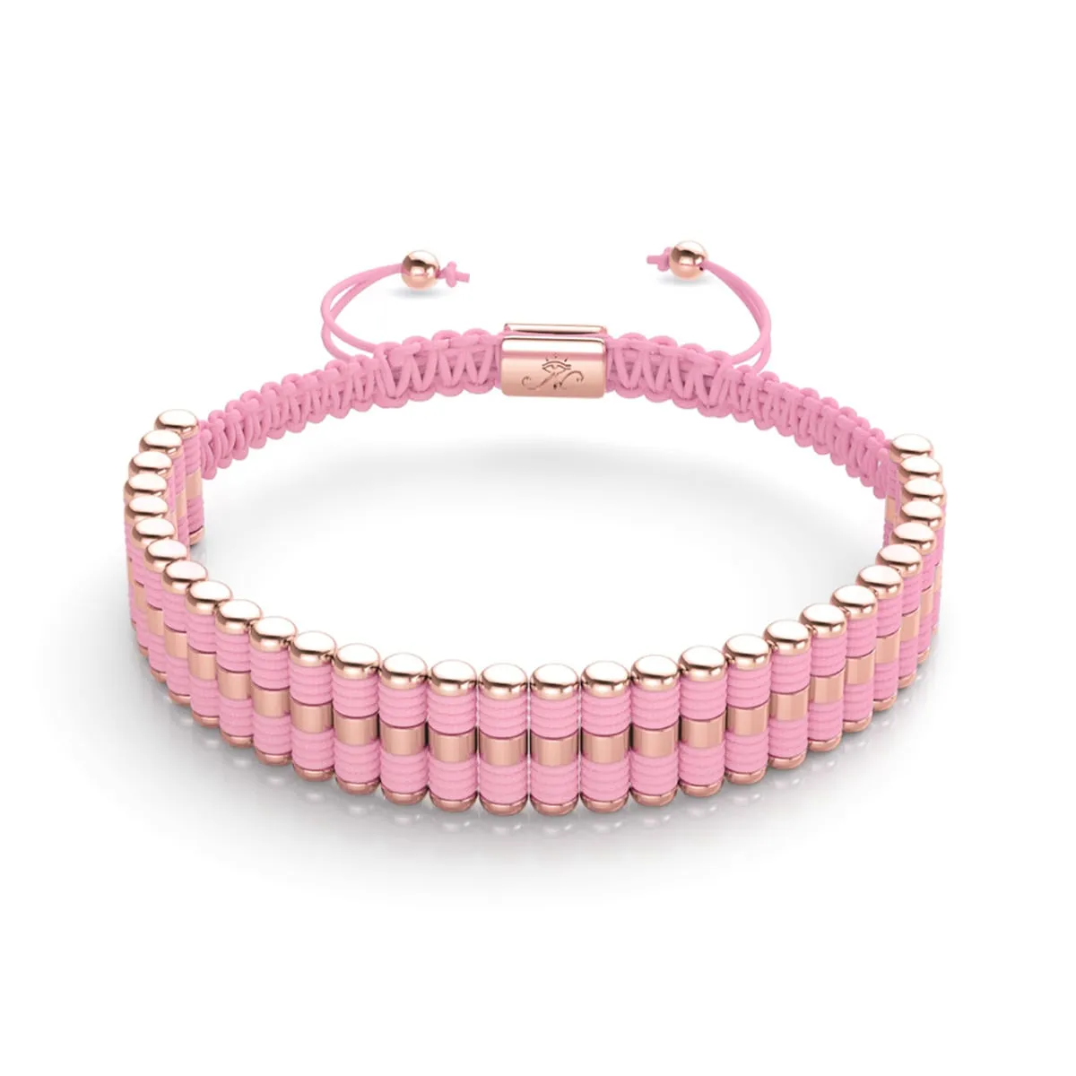 Amici | 18k Rose Gold | Pink | Macrame Bracelet