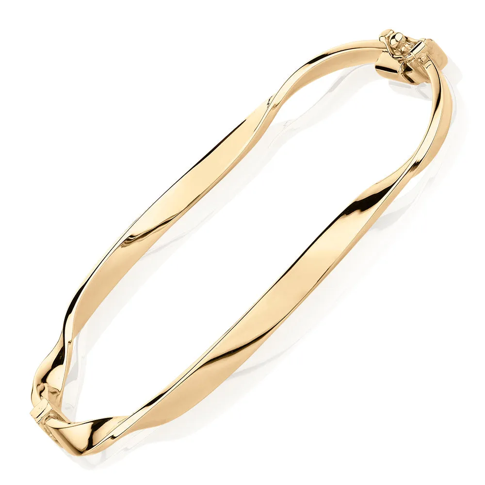 Bangle in 10 carat yellow gold