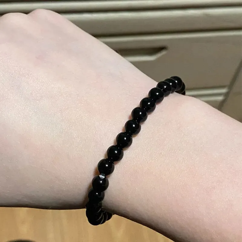 Black Tourmaline Beads Bracelet