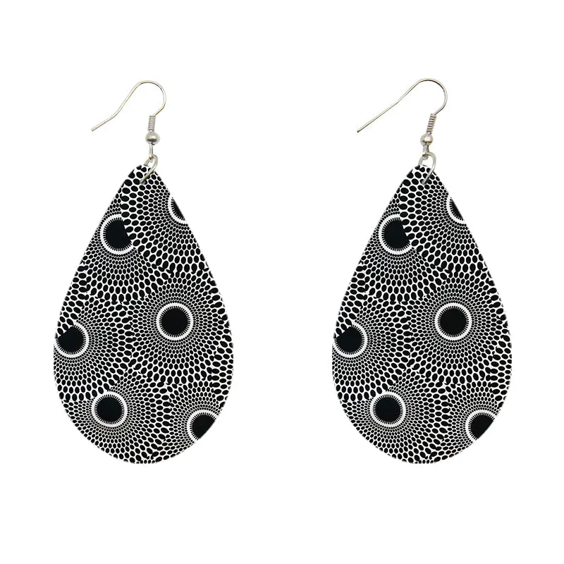 Black / white - African inspired earrings