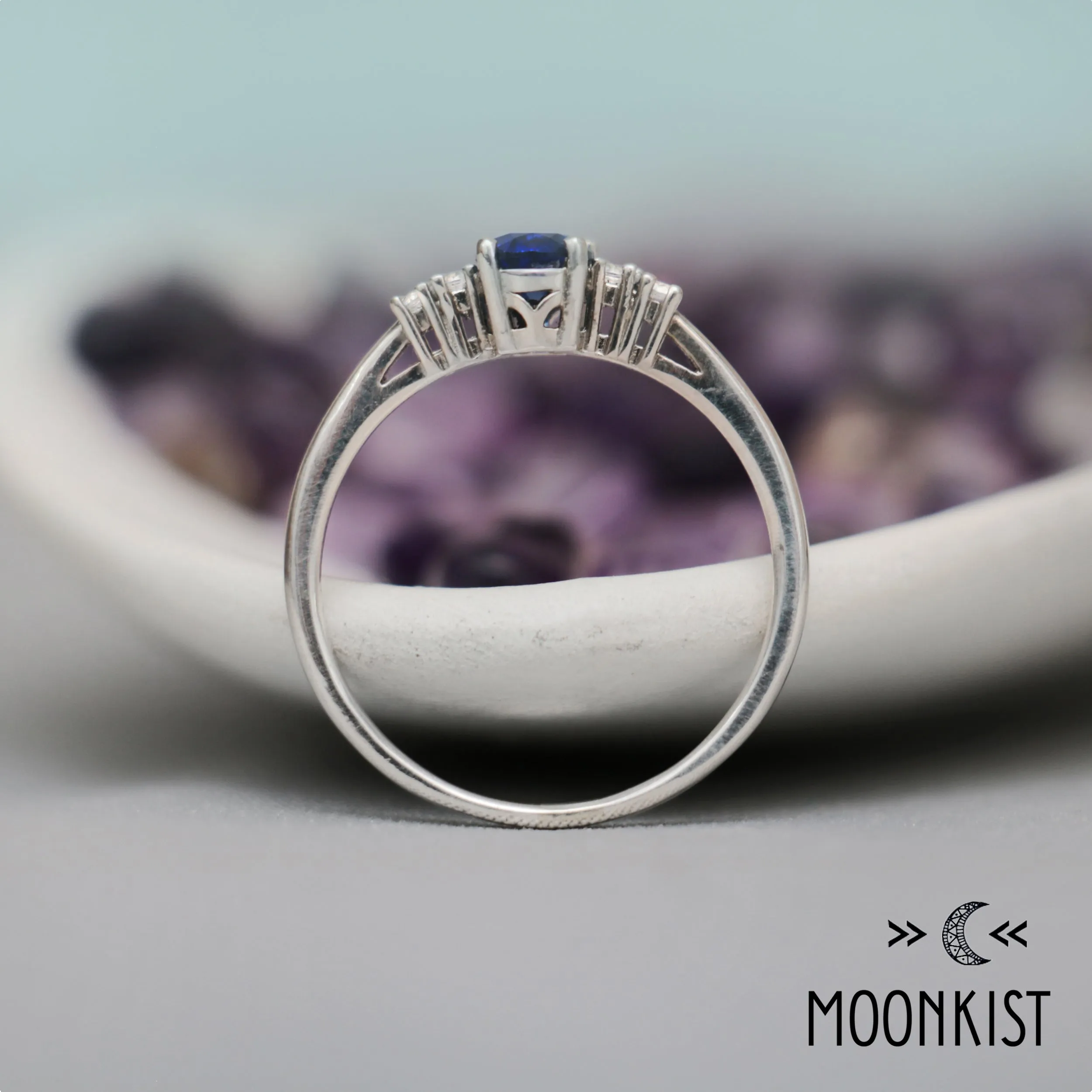 Blue Sapphire Five Stone Ring | Moonkist Designs