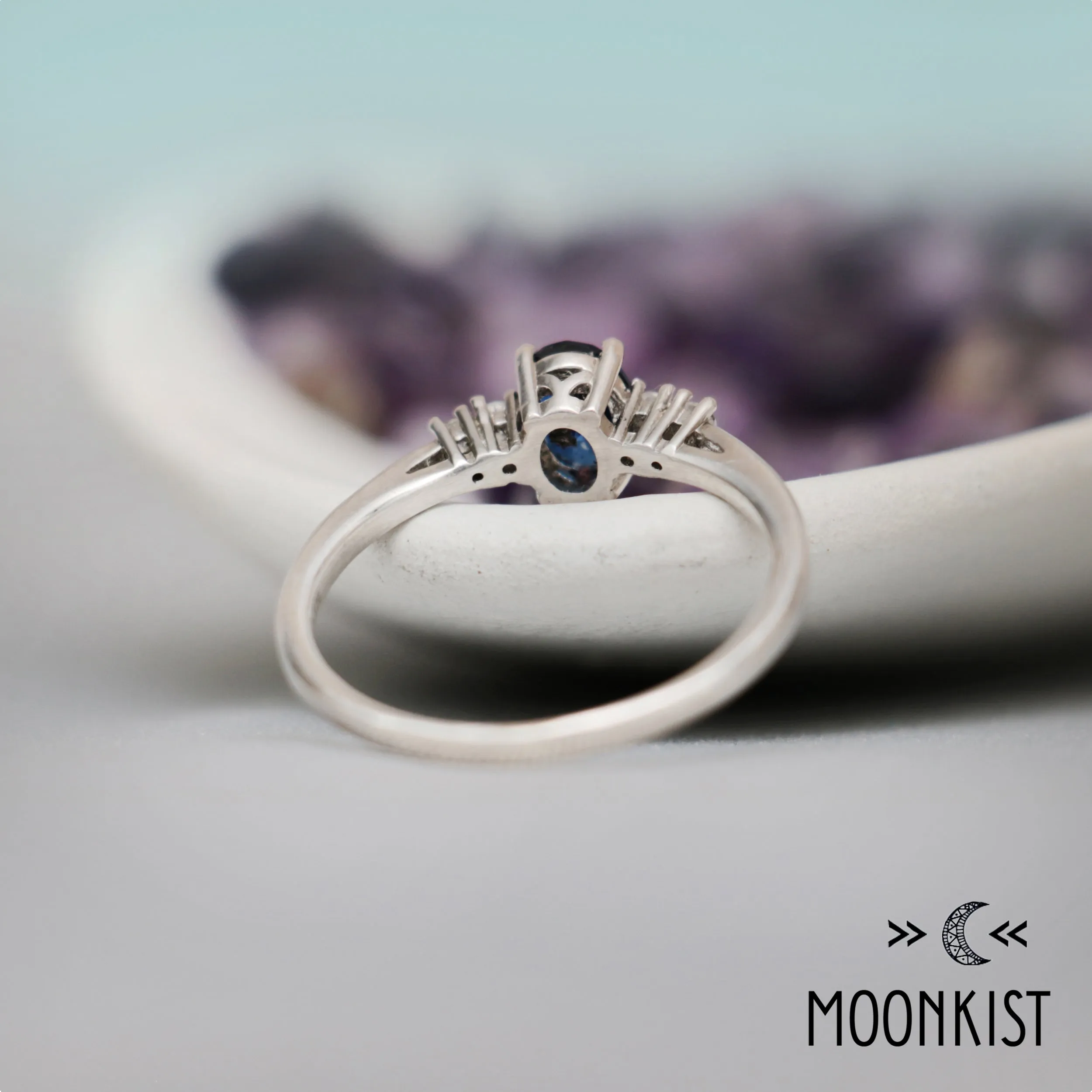 Blue Sapphire Five Stone Ring | Moonkist Designs