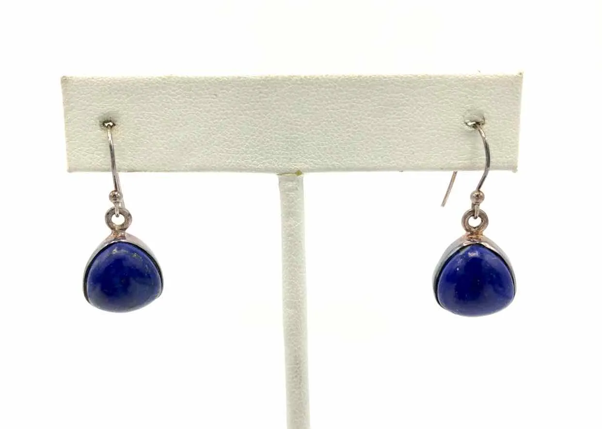 Blue Sterling Silver Drop ss Earrings