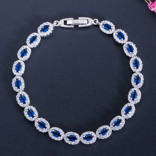 Blue Topaz Splendid Bracelet - 925 Sterling Silver