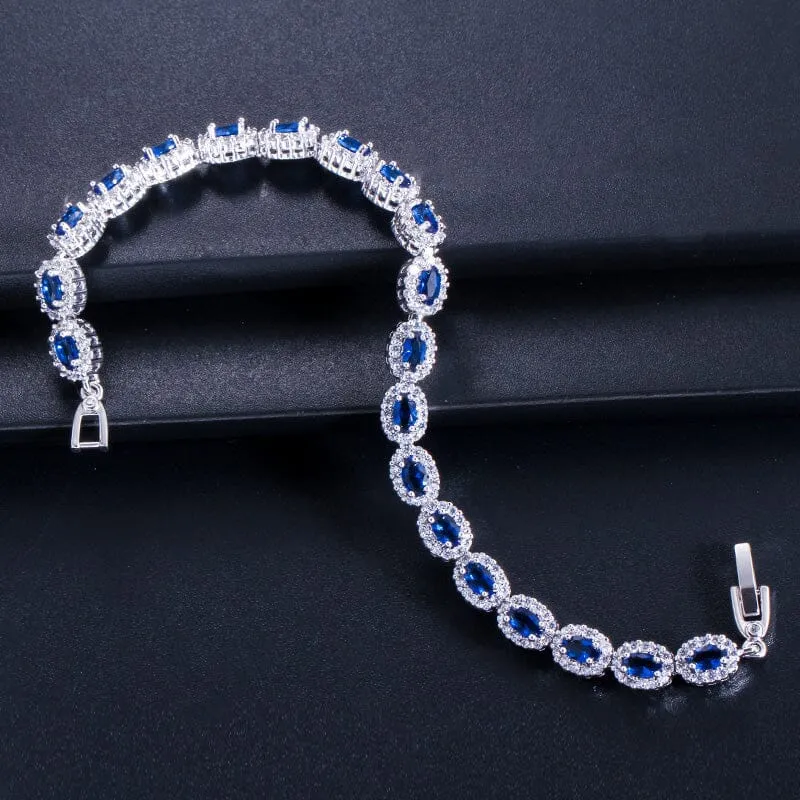 Blue Topaz Splendid Bracelet - 925 Sterling Silver