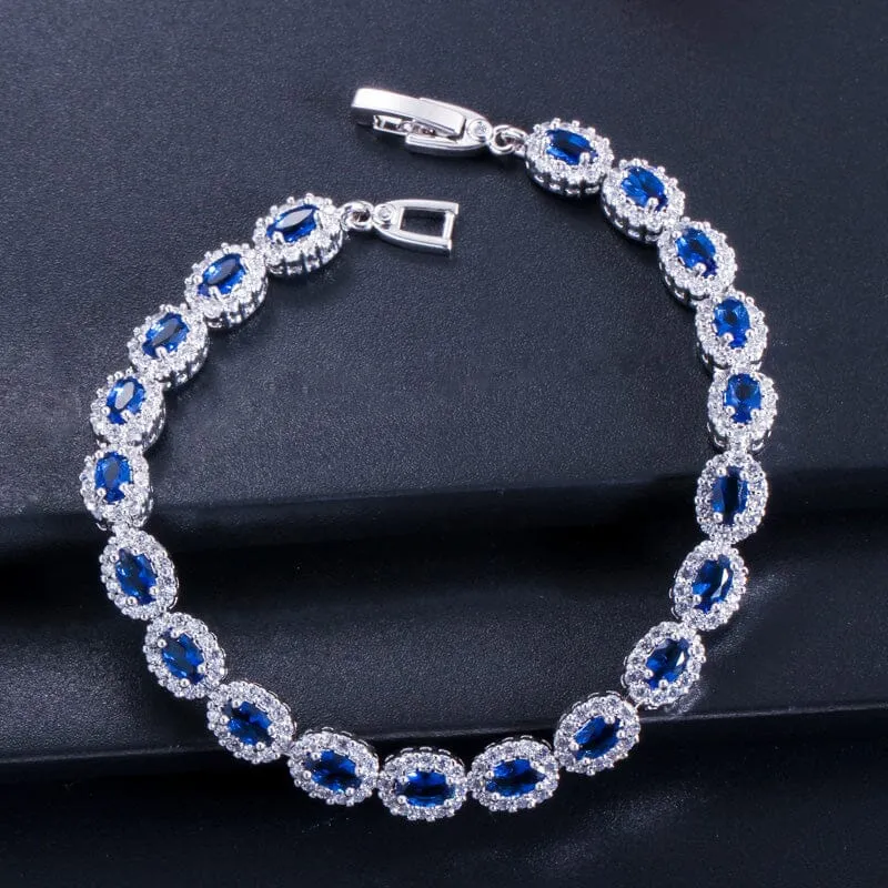 Blue Topaz Splendid Bracelet - 925 Sterling Silver