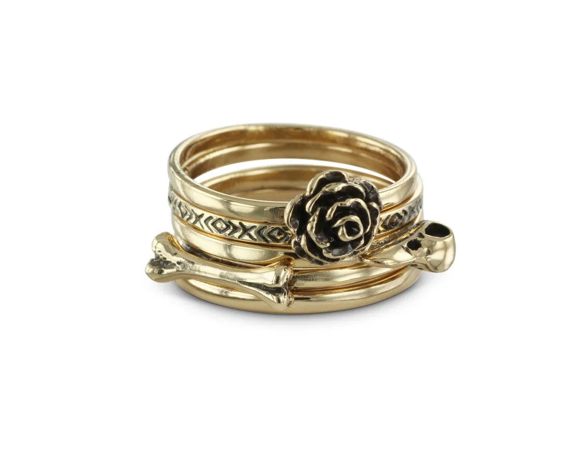 Bone Stacking Ring - Bronze