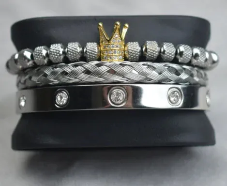 Bracelets Stainless Steel Roman Royal Charm Men Bracelets Stainless Steel